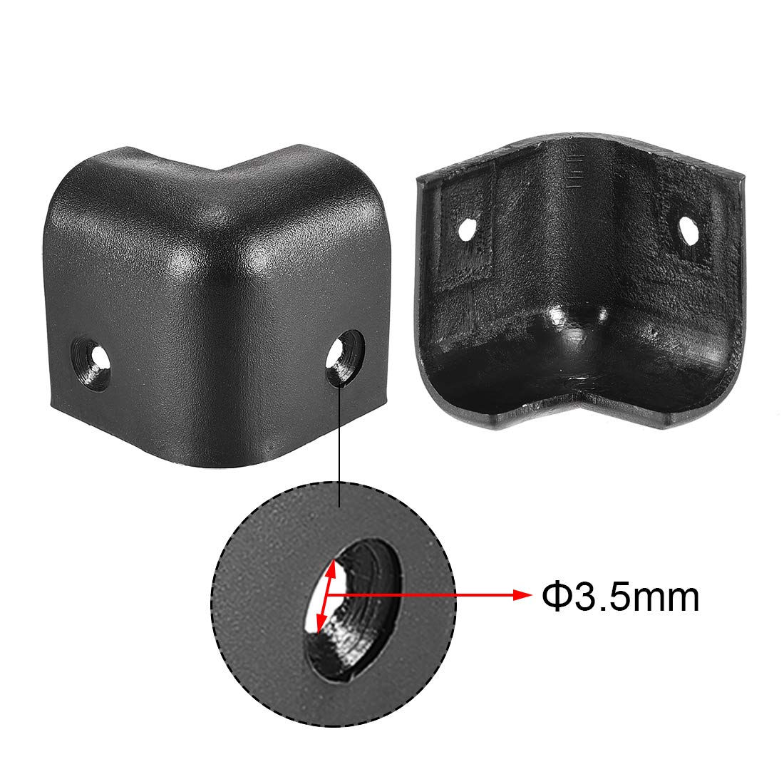 uxcell Speaker Corner Protectors Cabinet Edge Corner 1.14'' Speaker Stackable Guard Wrap Angle Case Protection 8pcs - Image 4