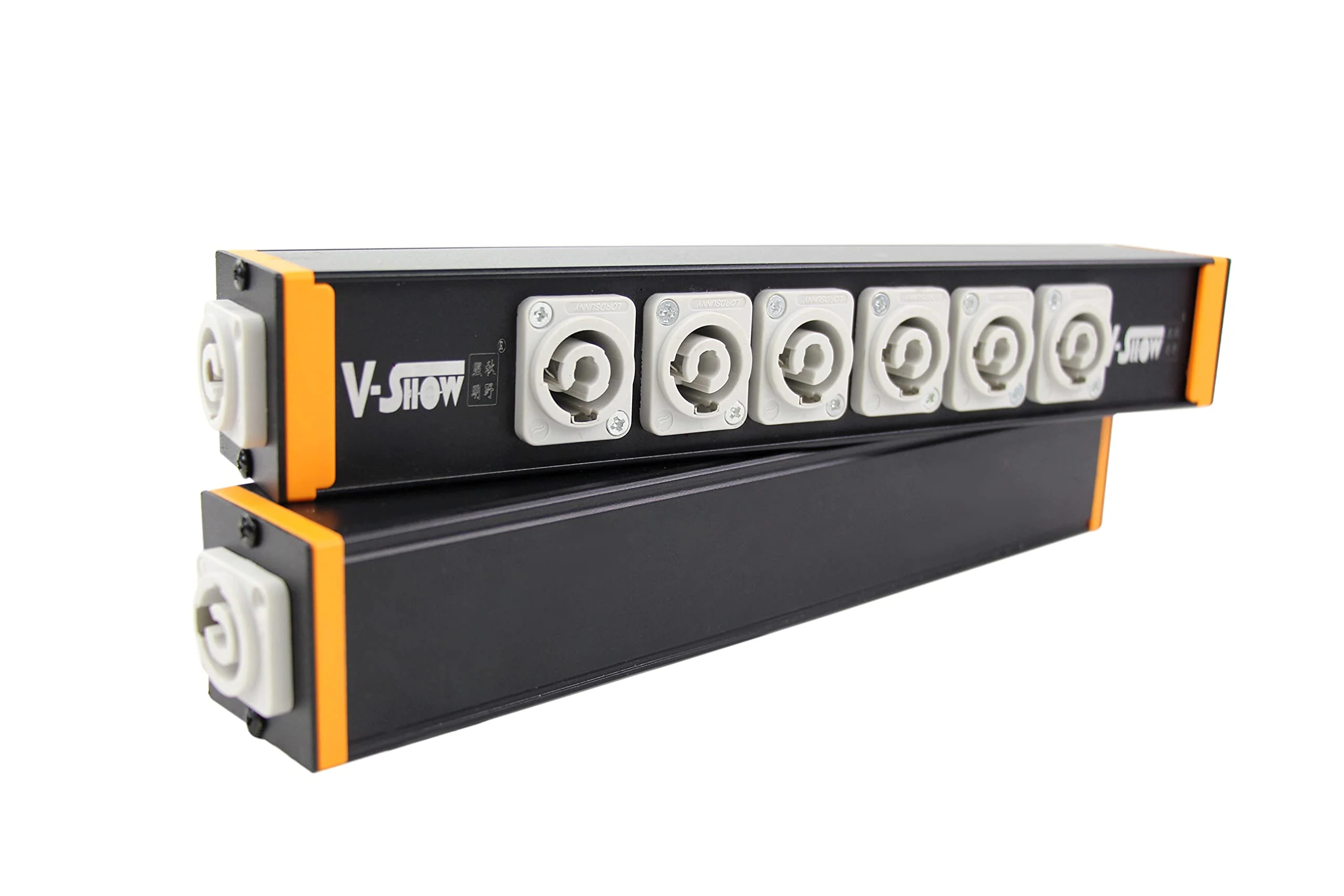 V-Show 6 Port Powercon Power Distribution Output Box, Black Stage Light Accessory (1pc PPB06 - Image 5
