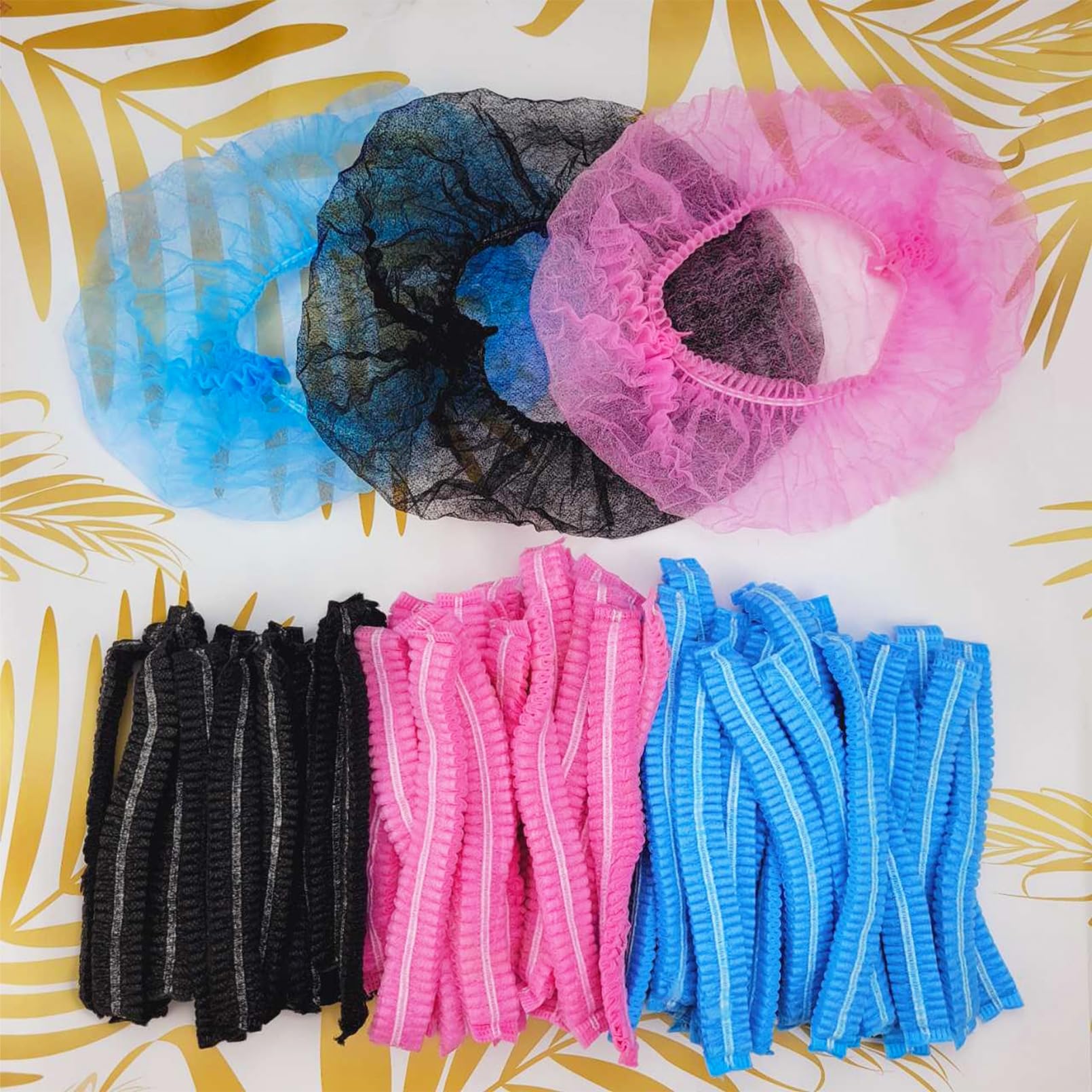 Vabrloy Pack of 100 Hair Nets, 53.3 cm Hair Nets Scalp, Surgical Cap, Hair Cap Made of Disposable Fabric, Bouffant Caps for Men and Women with Elastic Stretch Band, Black - Image 5