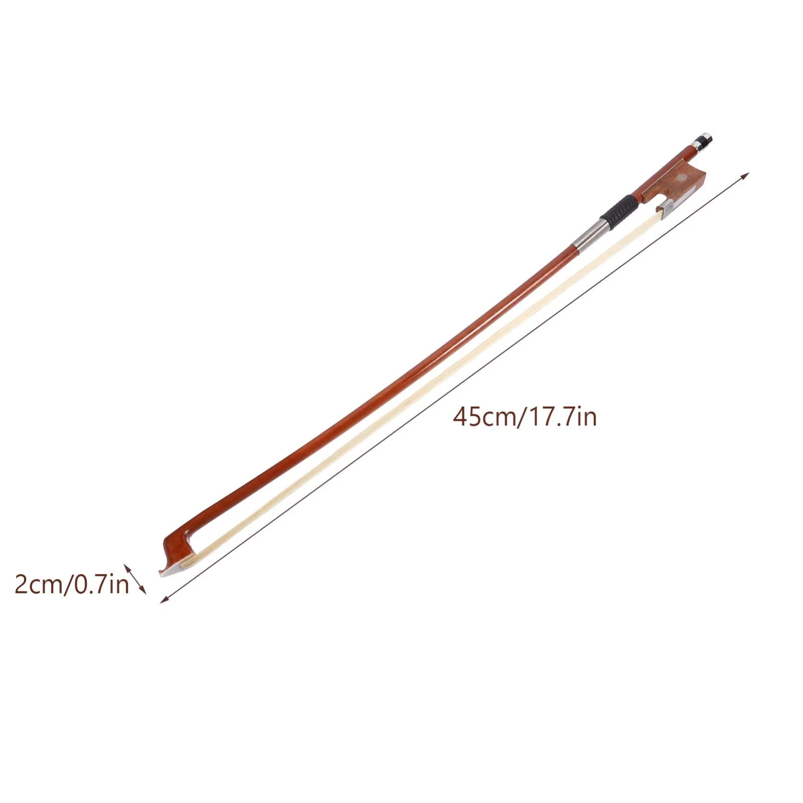 Vaguelly 1/10 Violin Bow With Horse Hair Light Weight Student Practice Violin Bow(Random Color) 45cm(1/10) - Image 6