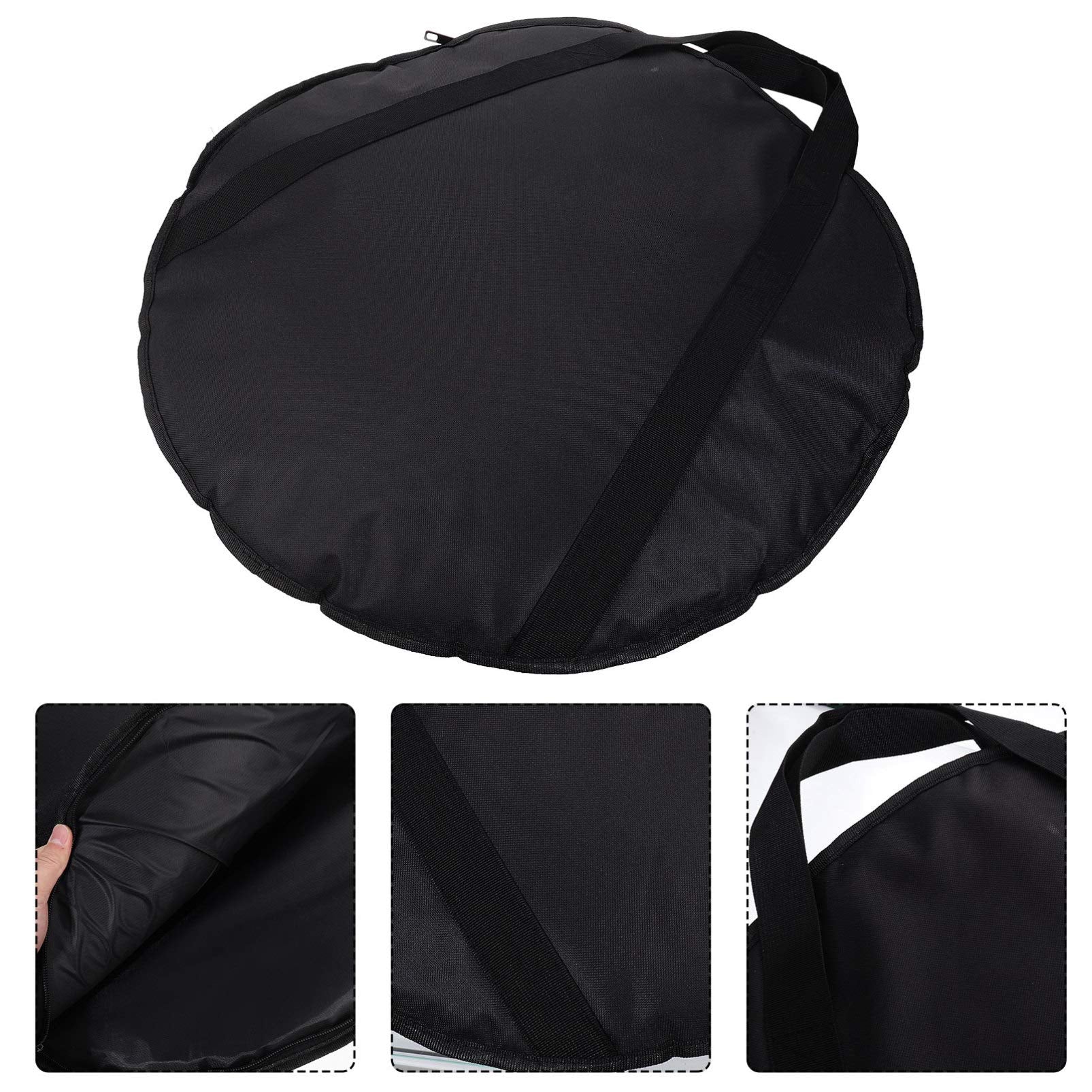 Vaguelly 23 Inch Cymbal Gig Bag with Handle Double- layer Round Cymbal Storage Case for- proof and Waterproof 59X59CM - Image 5