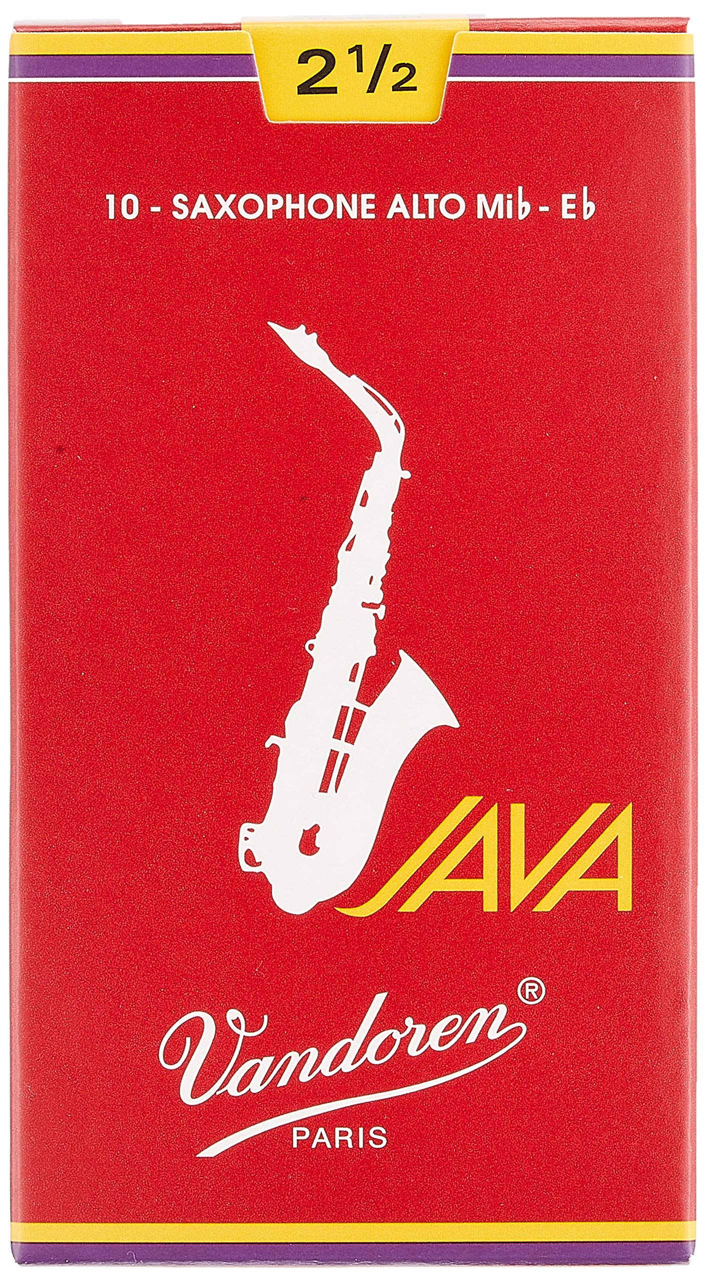Vandoren SR2625R Alto Sax JAVA Red Reeds Strength 2.5; Box of 10 - Image 2