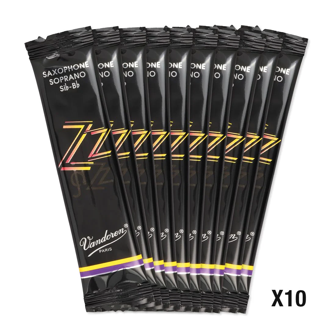 Vandoren SR4035 Soprano Sax ZZ Reeds Strength 3.5; Box of 10,black - Image 4
