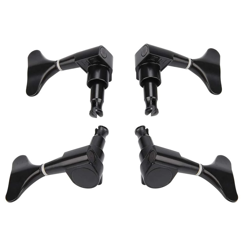 VBESTLIFE 2L 2R Electric Bass Machine Heads, Sealed Tuner String Tuning Key Pegs for Electric Bass Black - Image 3