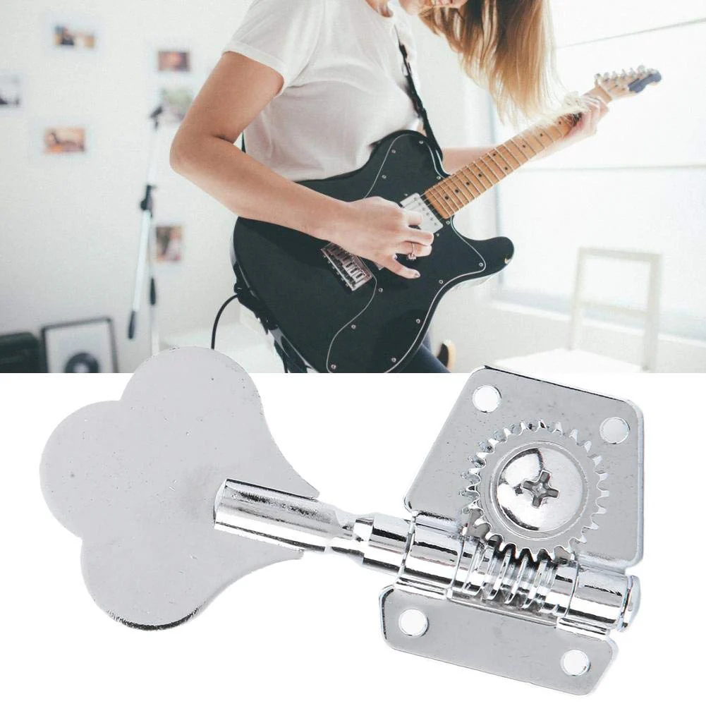 VBESTLIFE Electric Bass Machine Heads, Open Tuner Knobs String Tuning Key Pegs Tuners for Electric Bass for Right Row - Image 3