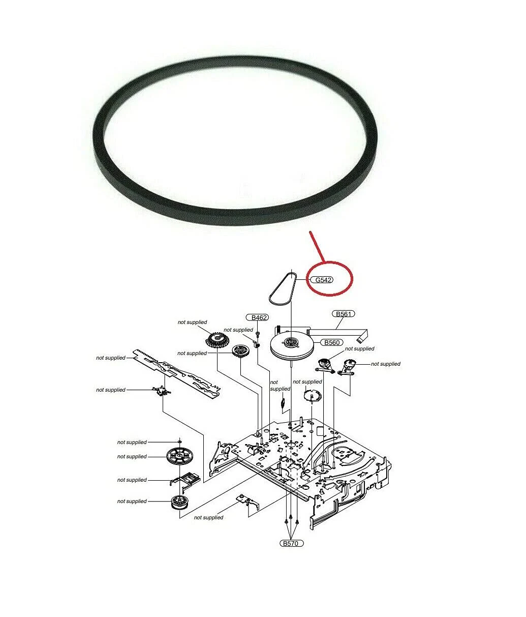 VCR Mechanical Pulley Rubber Belt for Sony Video Cassette DVD Recorder RDR-VX410 RDR-VX511 SLV-D900 SLV-LX55 SLV-SE220 SLV-SE420 SLV-SE620 SLV-SE720 SLV-SX720 - Image 2