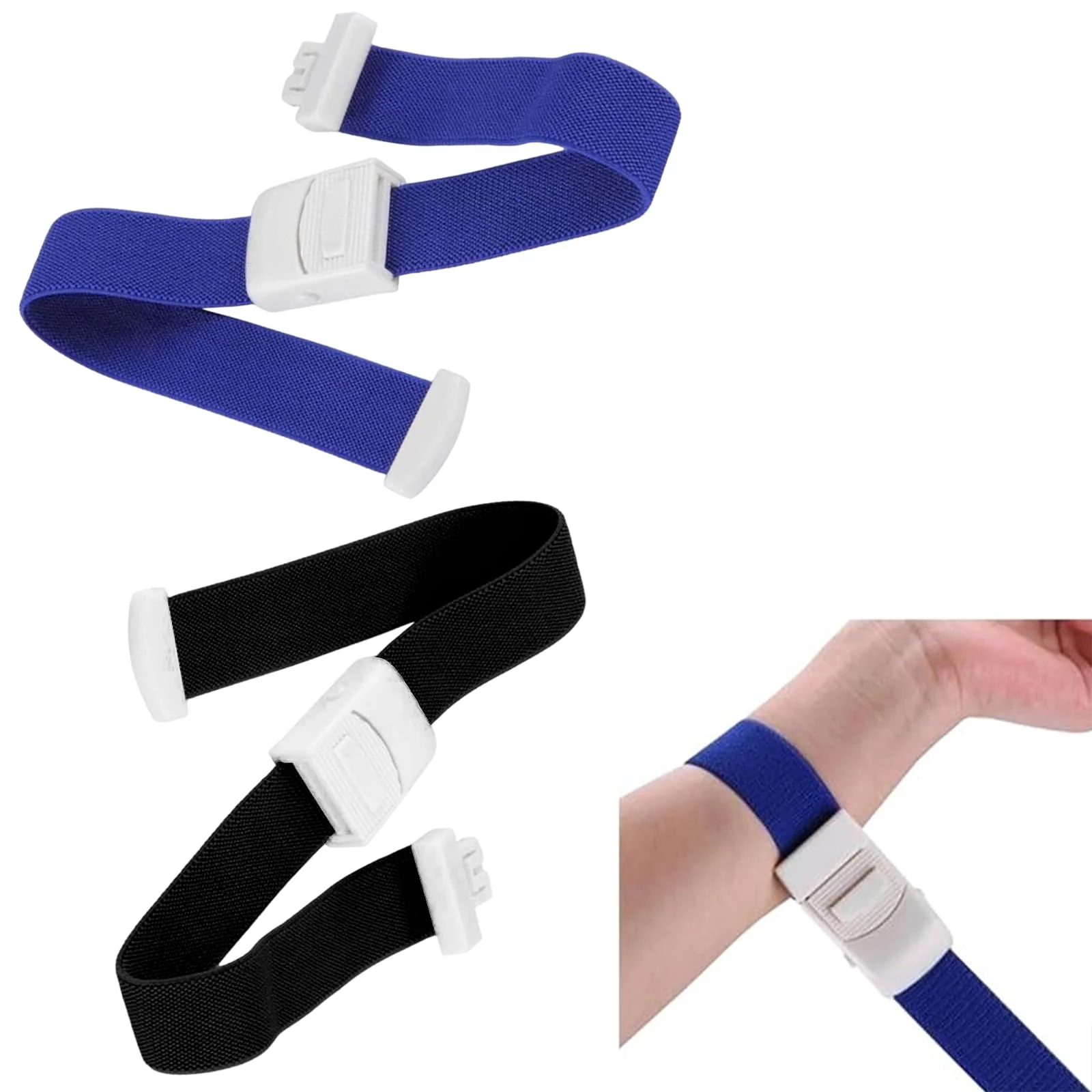 Vein Congestion, Tourniquet, Storage Hose, Tourniquet with Closure System with Instant Release, Tourniquet Medical, for Medical Emergency, Nurse, First Aid, Outdoor Black+blue