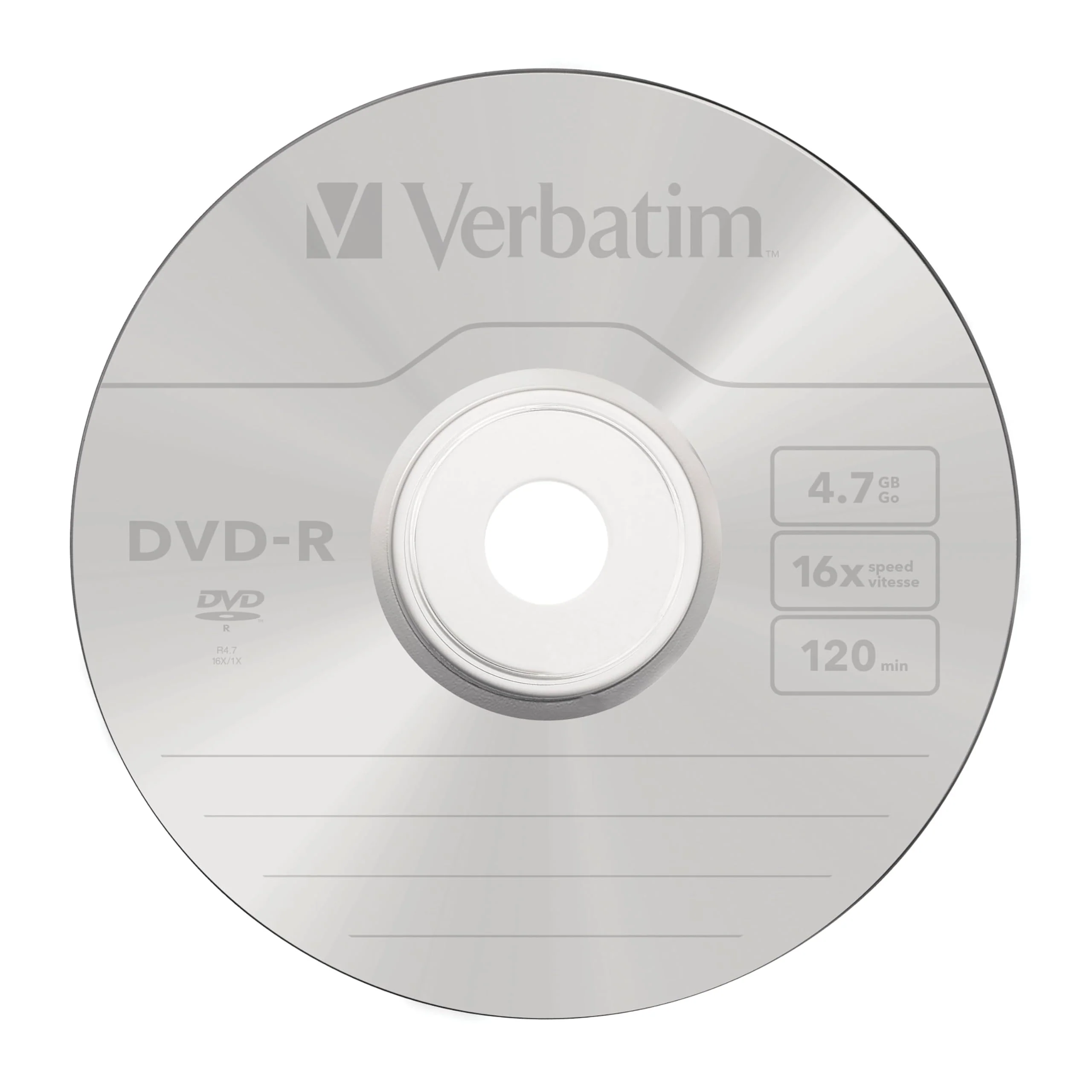 Verbatim DVD-R Blank Discs AZO Dye 4.7GB 16X Recordable Disc - 10 Pack Wrap Silver 10pk Wrap Standard Packaging - Image 2