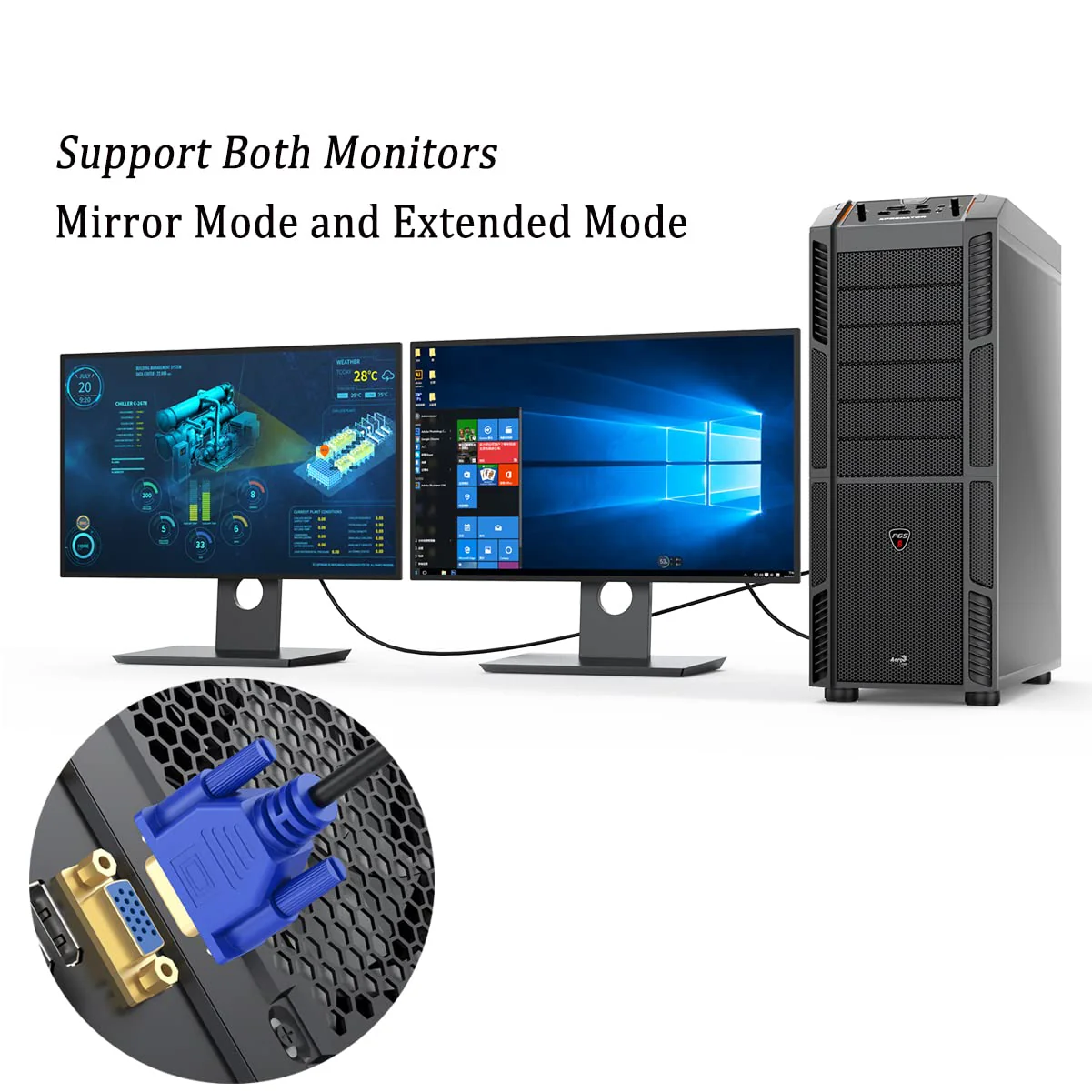 VGA to VGA Cable 20FT, VGA Cord HD15 Computer Monitor Cable 20 Feet 1080P for PC Laptop TV Projector 1 - Image 5