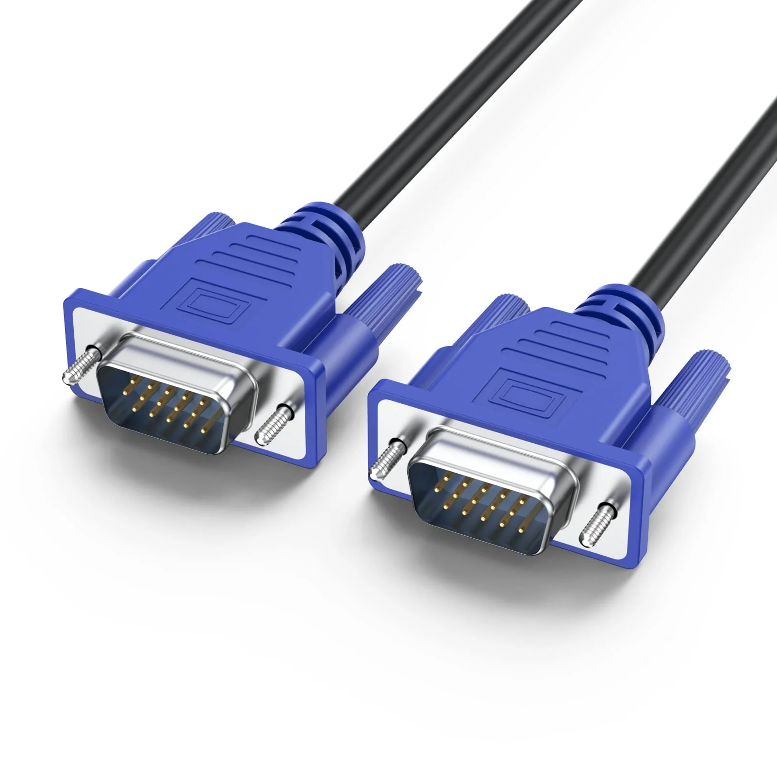 VGA to VGA Cable 6 Feet, VGA to VGA Monitor Computer Cable 1080P Full HD Male to Male Shielded Cord HD15, VGA Splitter Cable for Computer PC Monitor Laptop TV Projector and More 1