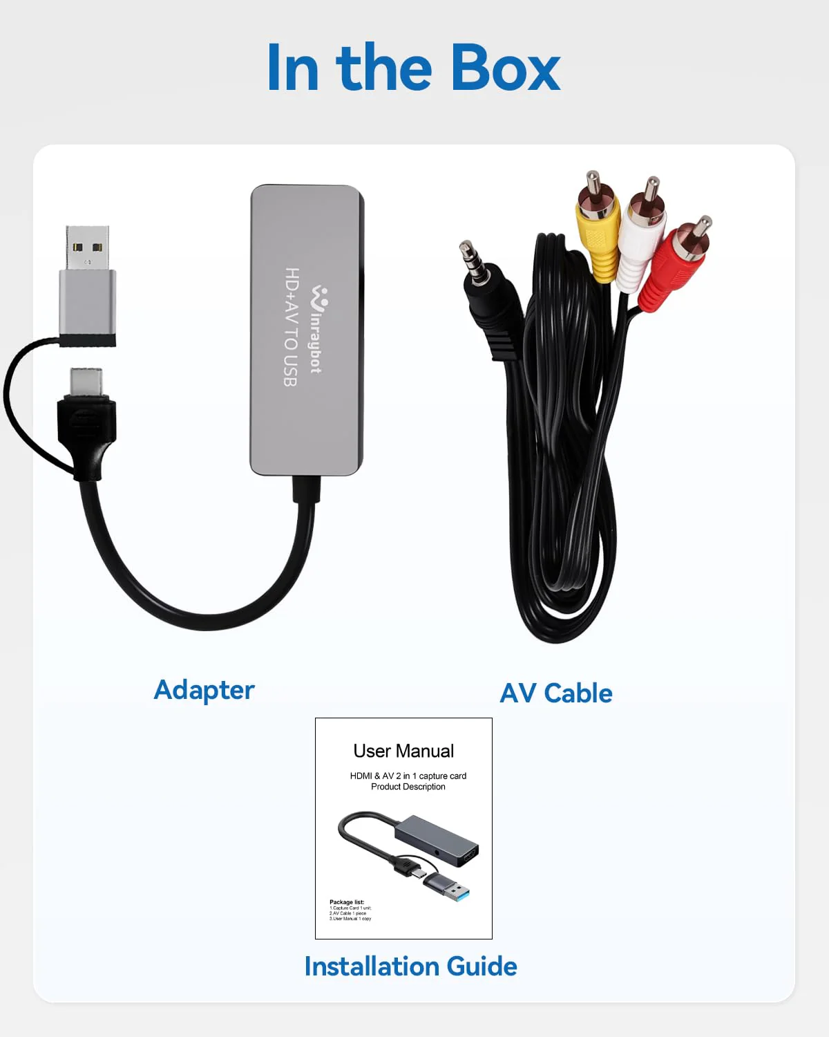 VHS to Digital Converter, Video Capture Card for VHS/DVD/HI9/AV/Wii, RCA to USB Converter Analog to Digital Adapter for Saving Old Memories RCA/S-Video/HDMI Input (USB-A+USB-C) USB A+USB C - Image 9