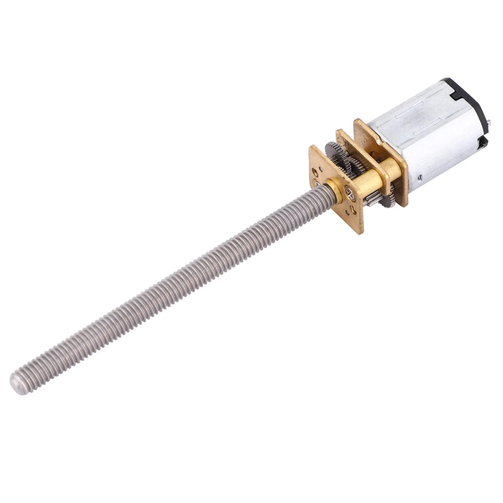 ViaGasaFamido N20 Gear Motor Mini Metal Gear Motor Speed Reducer for Lead Ball Screws DC with 55 mm Long M4 Threaded Spindle (200 Rpm), Gear Motor