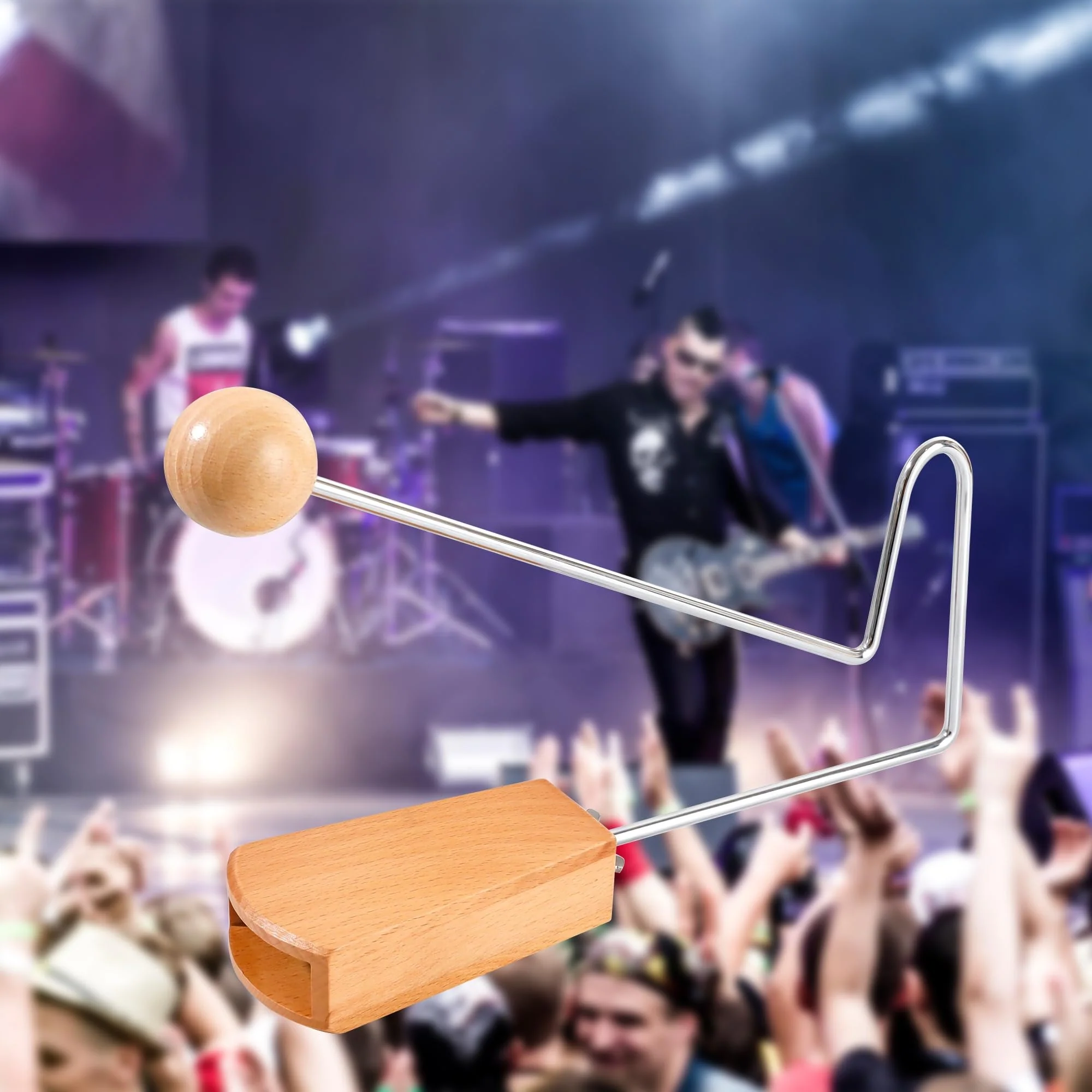 Vibraslap, Percussion Instrument, Latin Hand Percussion Instrument, Easy to Use Handheld Rattling Sound Effect for Musicians, Bands, and Studios - Image 3