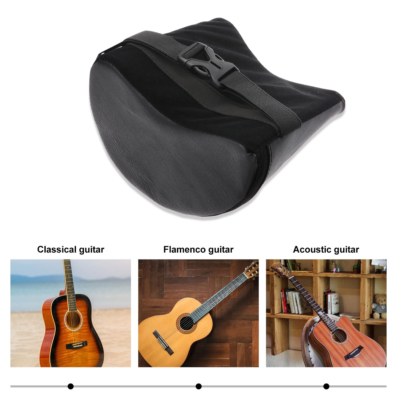 VICASKY Guitar Learning Tools Guitar Playing Rest Pad Guitar Arm Cushion Floor Mat Rest Mat Black On The Lap Bracket Lap Guitar Classical Guitar Support Guitar Bass Pad Guitar Playing Pad - Image 7