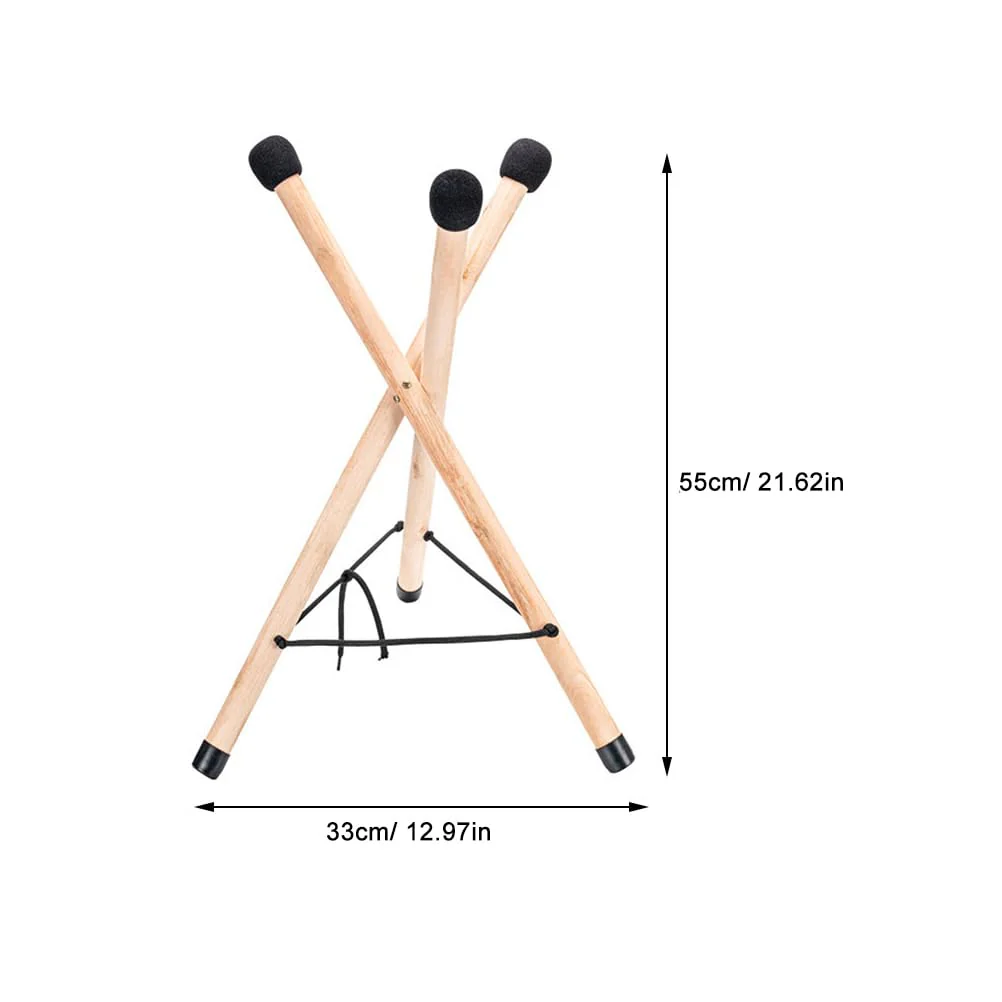 VICASKY Handpan Stand Steel Drum Hand Pan Bongo Stick Display Holder Sticks Rack Car Mounted Lightweight Djembe Floor Tongue Wood Bracket Vaguelly Portable Tripod Show Racks For Drums Instruments - Image 4