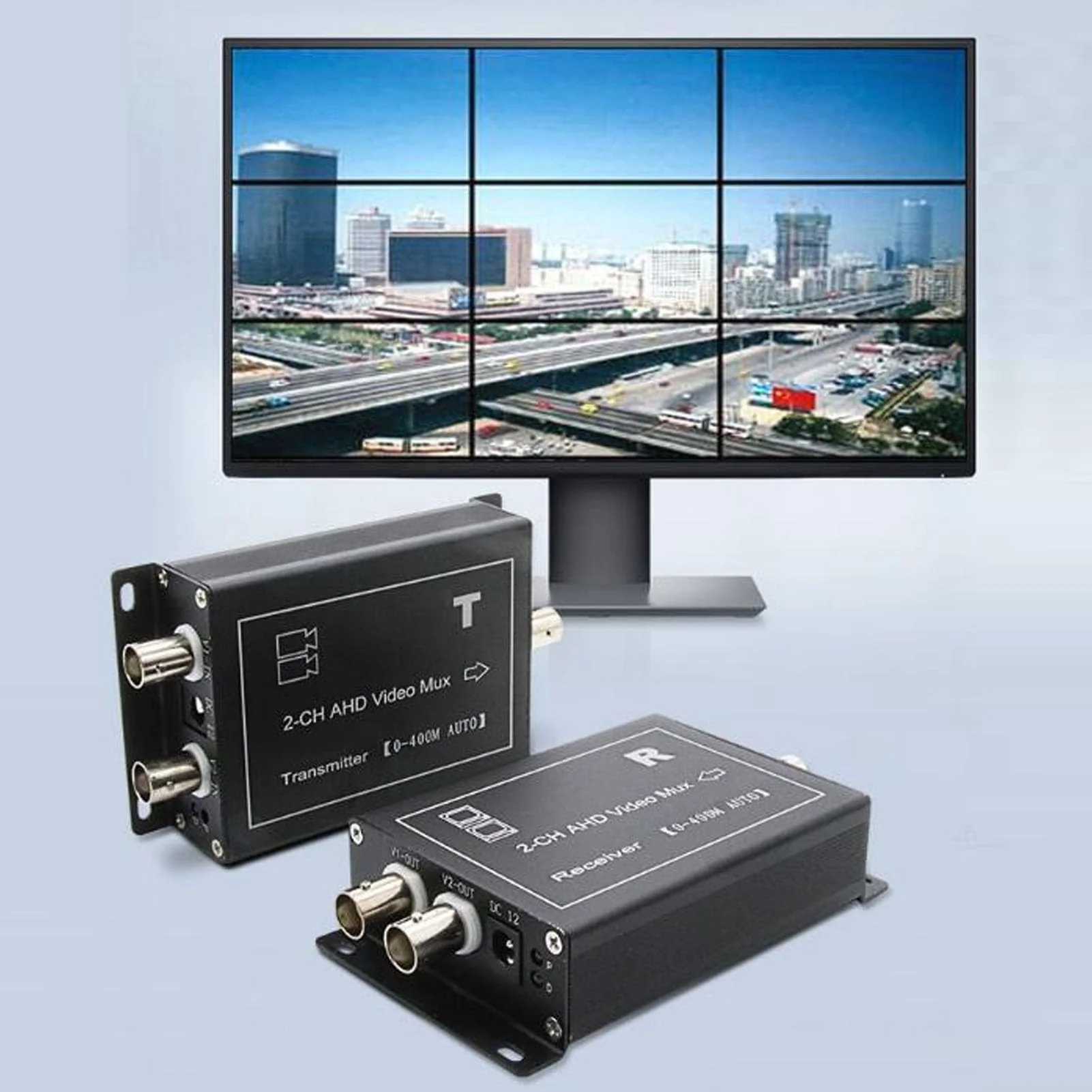 Video Multiplexer 2 Channel 400m Support AHD CVBS, Hot Swap Camera Video Multiplexer for Real Time , Long Distance and MultipleCompatibility - Image 6