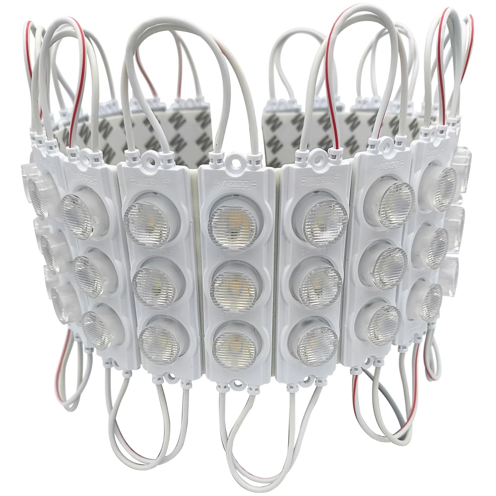 VIMLED 12 V LED Module for Edge Irradiation - 20 Pieces of 3 W / 240 lm in Warm White - IP67 Waterproof SMD LED Injection Modules as Backlight in Advertising Technology - Image 2