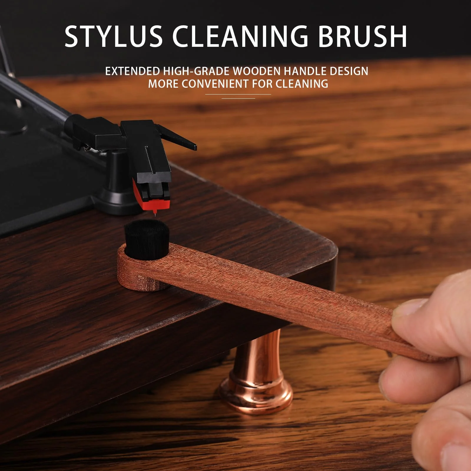 Vinyl Record Cleaning Kit|Complete 6-in-1 Vinyl Record Cleaner Kit for Albums|Includes Soft Velvet Vinyl Record Brush,LP Cleaning Liquid,Stylus Brush,Nylon Brush,Microfiber Cloth & Storage Box - Image 6