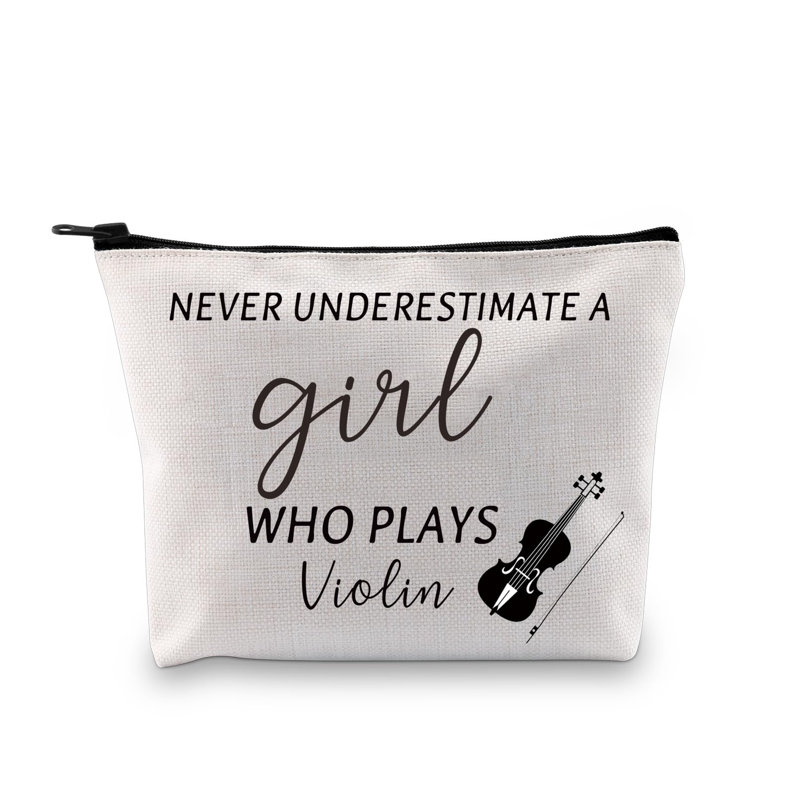 Violin Makeup Bag Violinist Gifts Violin Player Gift Music Teacher Gift Musician Cosmetic Bag A Girl Who Plays Violin (WHO PLAYS Violin)