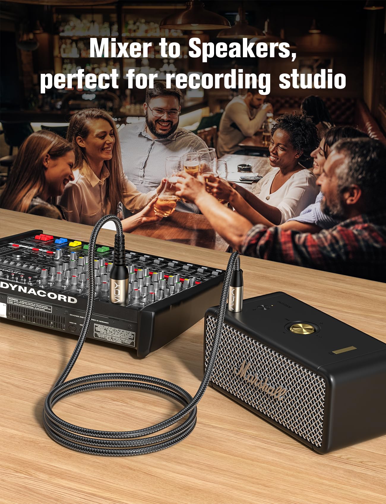 VIOY XLR to 6.35mm Cable 20 FT, 1/4 Inch TRS to XLR Male Balanced Microphone Cable for Mixers, Amplifiers, Speakers, Dynamic Microphones, CD Players, Electronic Piano, Karaoke Machines 20FT - Image 5