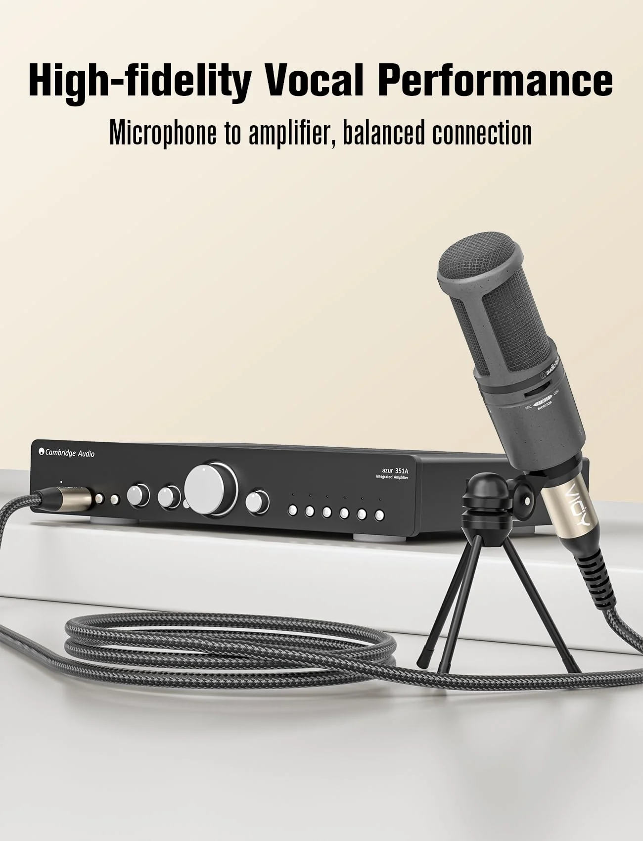 VIOY XLR to 6.35mm Cable 20 FT, 1/4 Inch TRS to XLR Male Balanced Microphone Cable for Mixers, Amplifiers, Speakers, Dynamic Microphones, CD Players, Electronic Piano, Karaoke Machines 20FT - Image 6