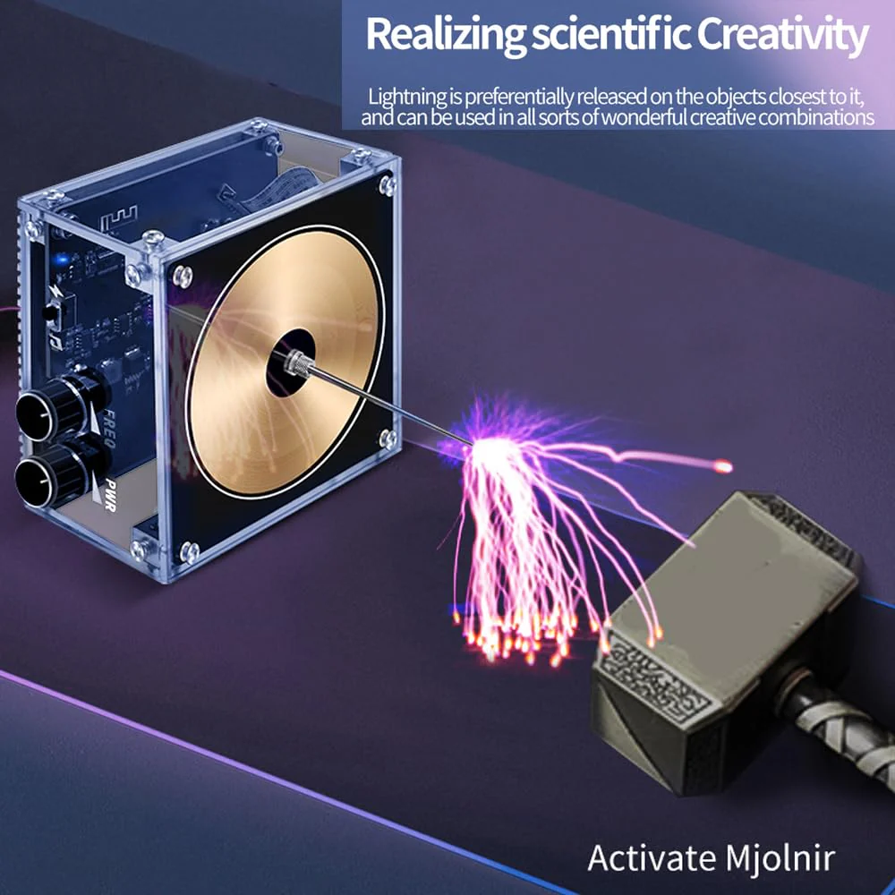 Vislone BT Version, Multifunctional Electronics, Mobile Phone, Tesla Coil Module, Artificial Flashes, Electric Arc Generator, Wireless Sound Transmission, Scientific Experimental S - Image 4