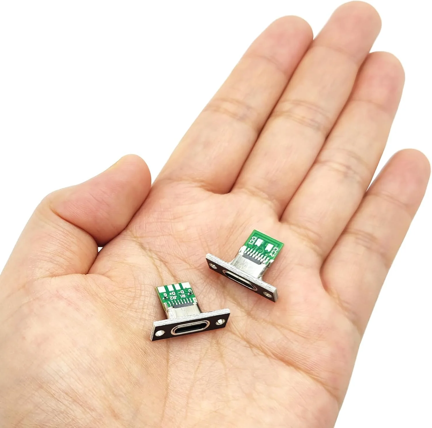 VISSQH Pack of 10 USB 3.1 Type C Male Board, 5A USB Type C Breakout Board, USB-C Soldering Adapter, USB 3.1 Type C Female Plug, DIY Plug for Panel Mounting - Image 4