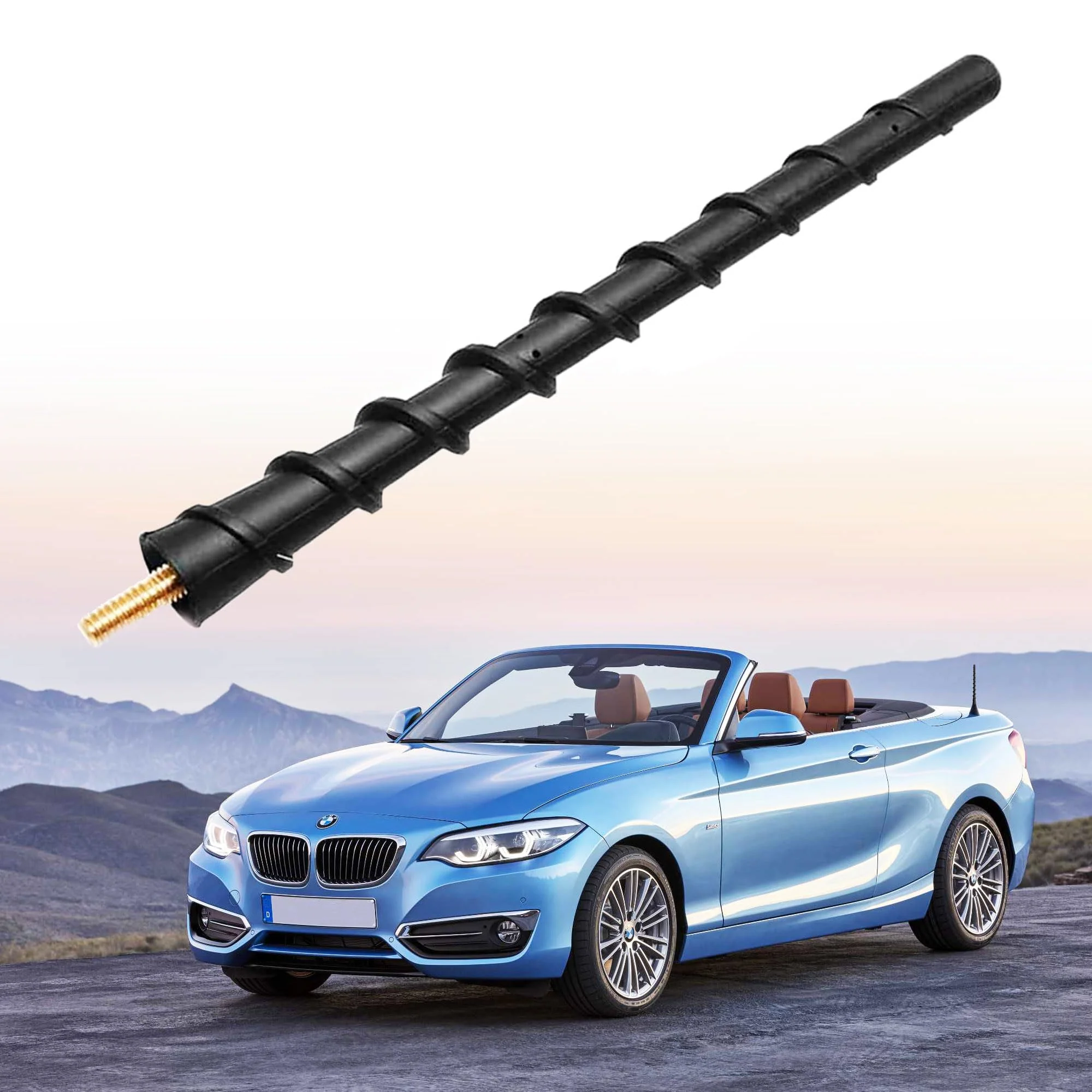 VOFONO Antenna for 1994-2018 BMW 328Ci 325Ci 330Ci 128i 135i 228i i3 Z4 Z3 M3 318ti M235i M240i Convertible, 6.5 Inch Short Replacement Car BMW Antenna Mast for FM AM Radio Reception 7 Inch BMW
