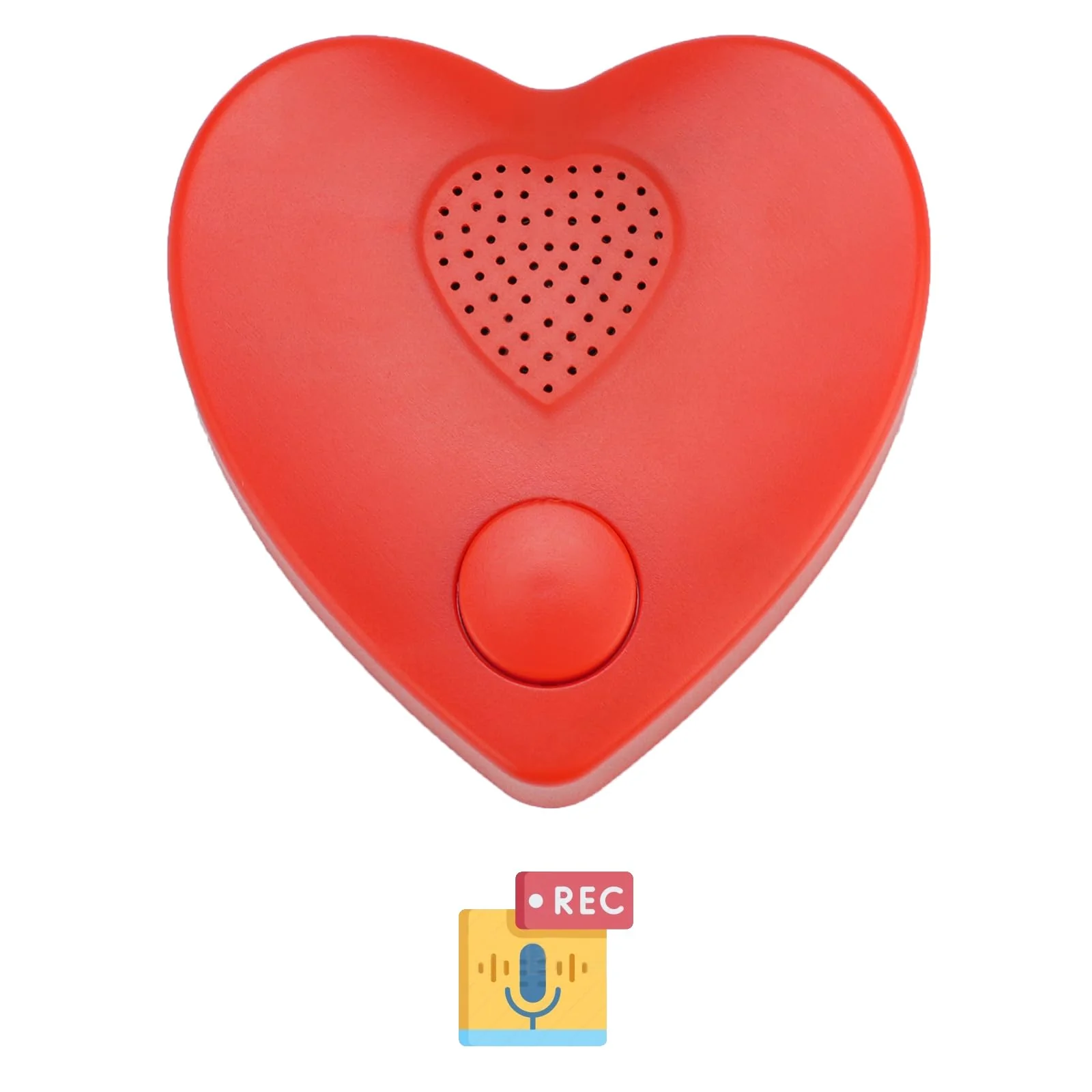 Voice Recorder,350s Voice Box for Recordable Gifts Button Sound Box for Stuffed Animals, Mother's day Valentine Christmas Plush Toy & Manual DIY Creative Sound Gifts for Boys, Girls (Red) XINR11-Only Record