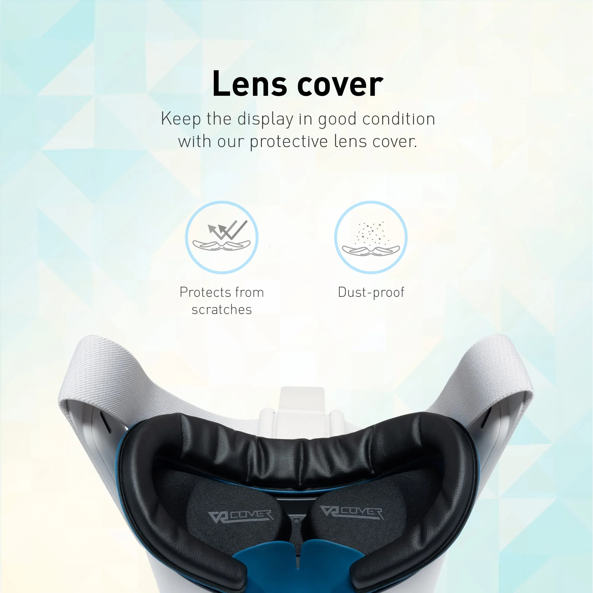 VR Cover Fitness Facial Interface Bracket, Foam Replacement, XL Glasses Spacer, and Lens Protector Cover for Oculus/Meta Quest 2 (Dark Blue & Black + XL Spacer) Dark Blue & Black + XL Spacer - Image 5