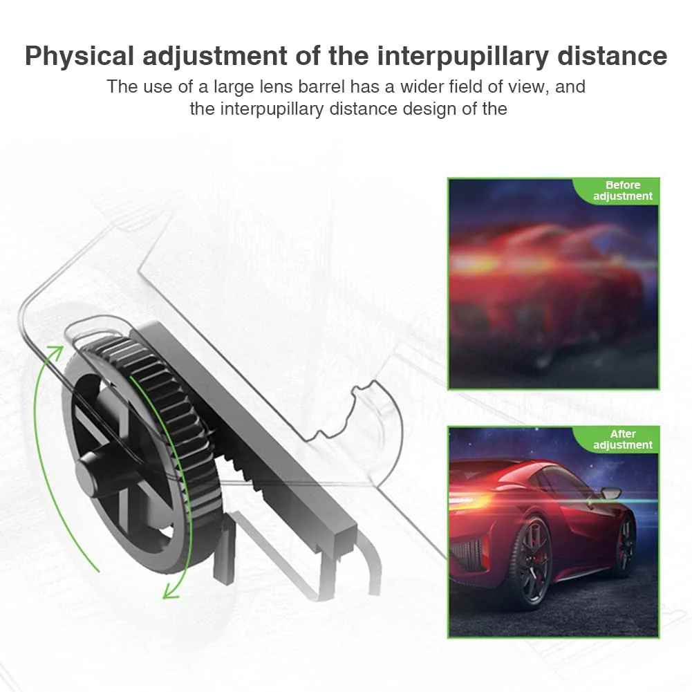 VR Headset 3D VR Glasses Universal Virtual Reality Goggles Support 360°Panorama Large Screen An-ti Bluelight Adjustable Pupil Distance Eye Protection VR Goggles for Movies Games Gift for Kids Adults - Image 8