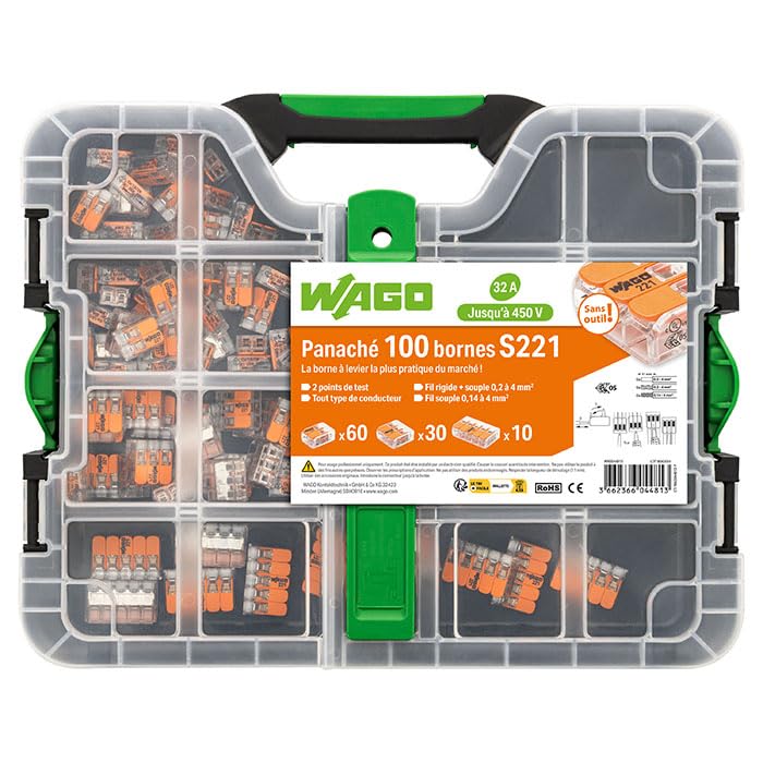 Wago Case 100 Clamps S221 (60 x 2E + 30 x 3E + 10 x 5E)