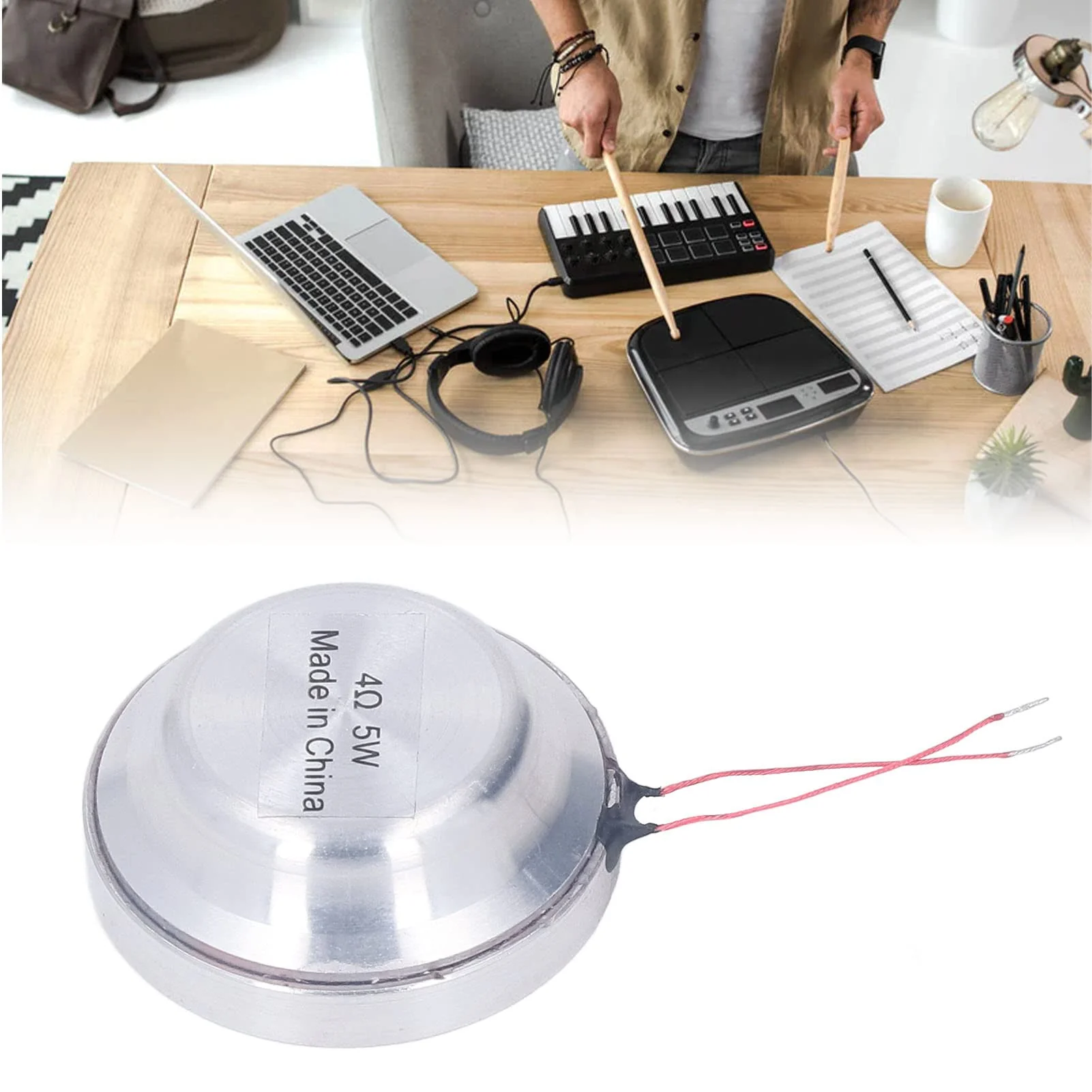 Walfront 35MM Round Resonance Speaker Single Direction Internal Magnetic Type All Frequency Vibration Louderspeaker for Electronic Equipment 85dB 5W (4Ω 5W) 4Ω 5W - Image 5