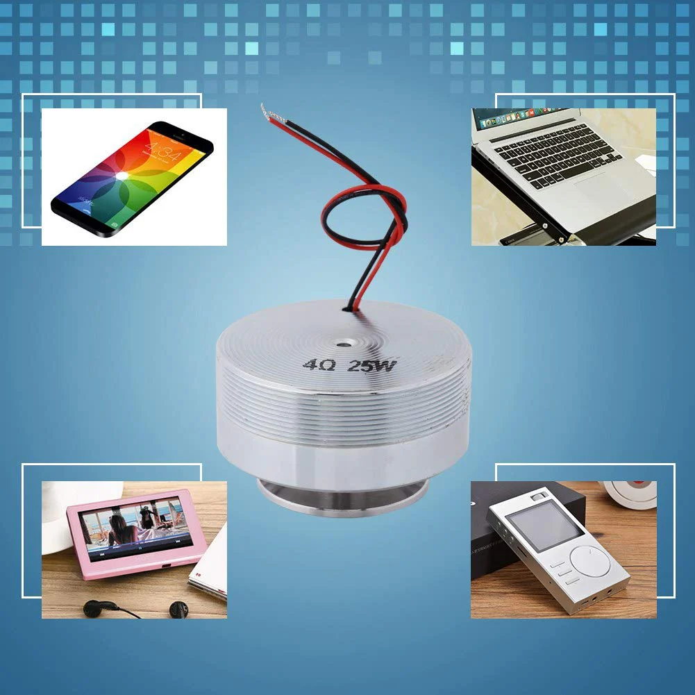 Walfront 50mm Resonance Speaker Vibration Speaker Vibrating Speaker Speaker 2inch All Frequency Resonance Louder Speaker Exciter Speaker (4Ω 25W) - Image 4