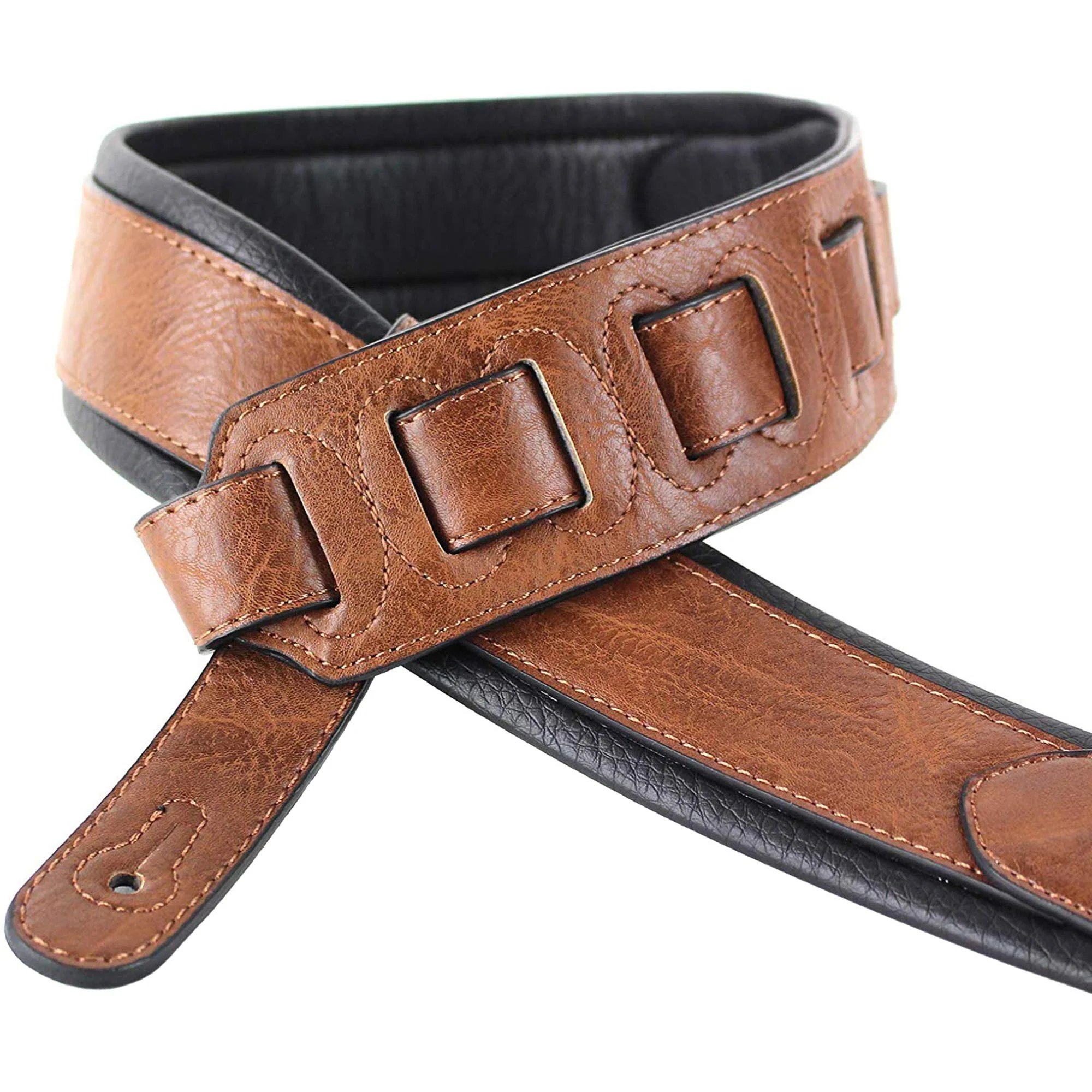 Walker And Williams G-102 Dark London Tan Strap with Padded Glove Leather Back - Image 3