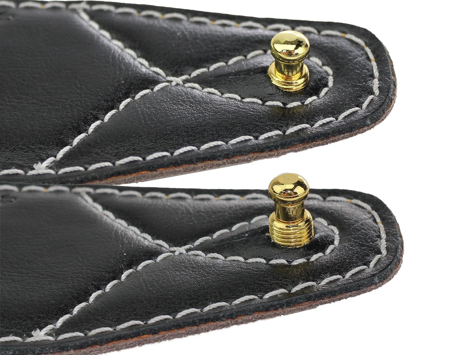 Walker & Williams Gold Extra Long Deep Barrel Strap Locks for Thick Guitar Straps - Image 4