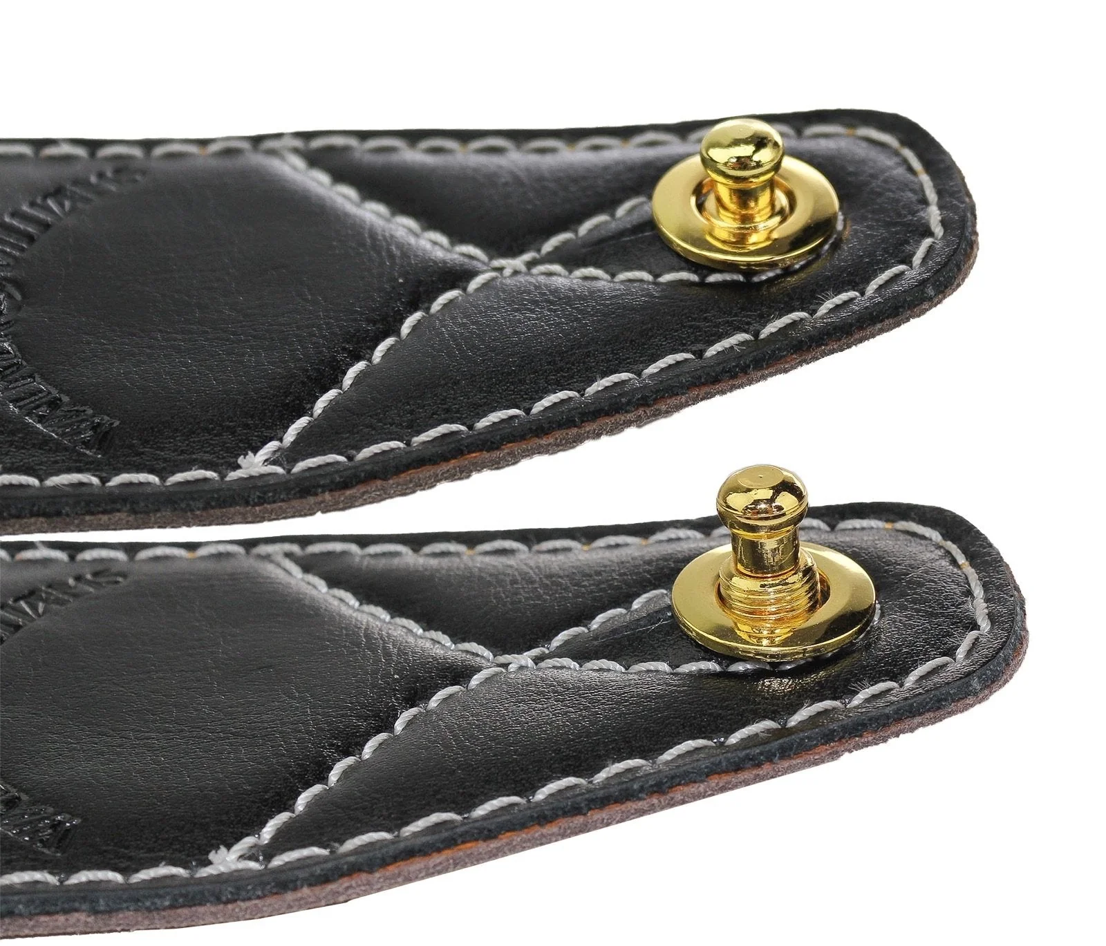 Walker & Williams Gold Extra Long Deep Barrel Strap Locks for Thick Guitar Straps - Image 5