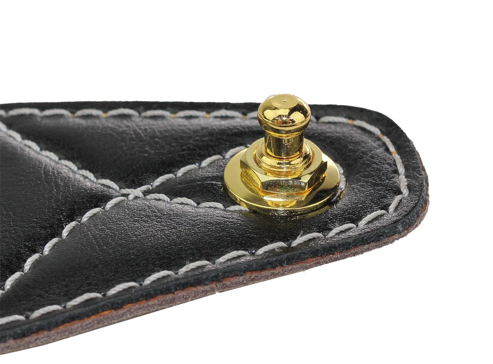Walker & Williams Gold Extra Long Deep Barrel Strap Locks for Thick Guitar Straps - Image 6