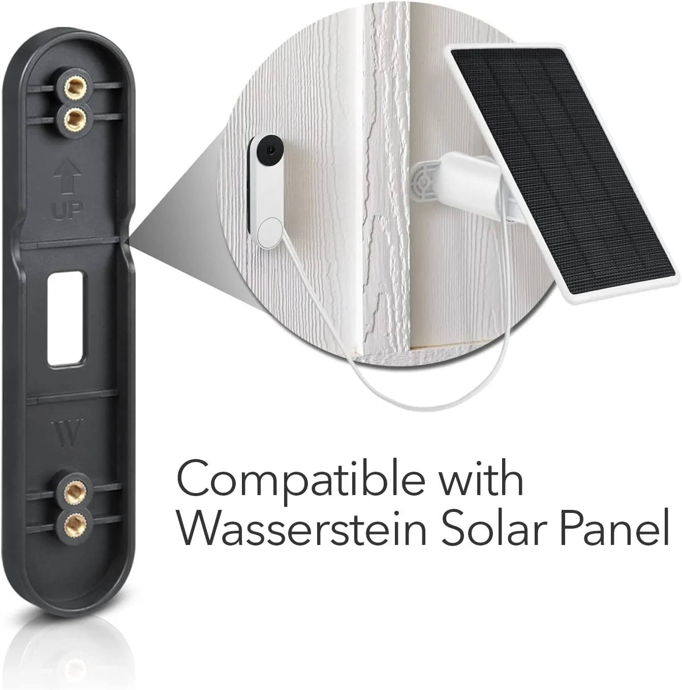 Wasserstein No-Drill Mount Compatible with Google Nest Doorbell (Battery) - Avoid Drilling and Protect Your Walls - Image 4