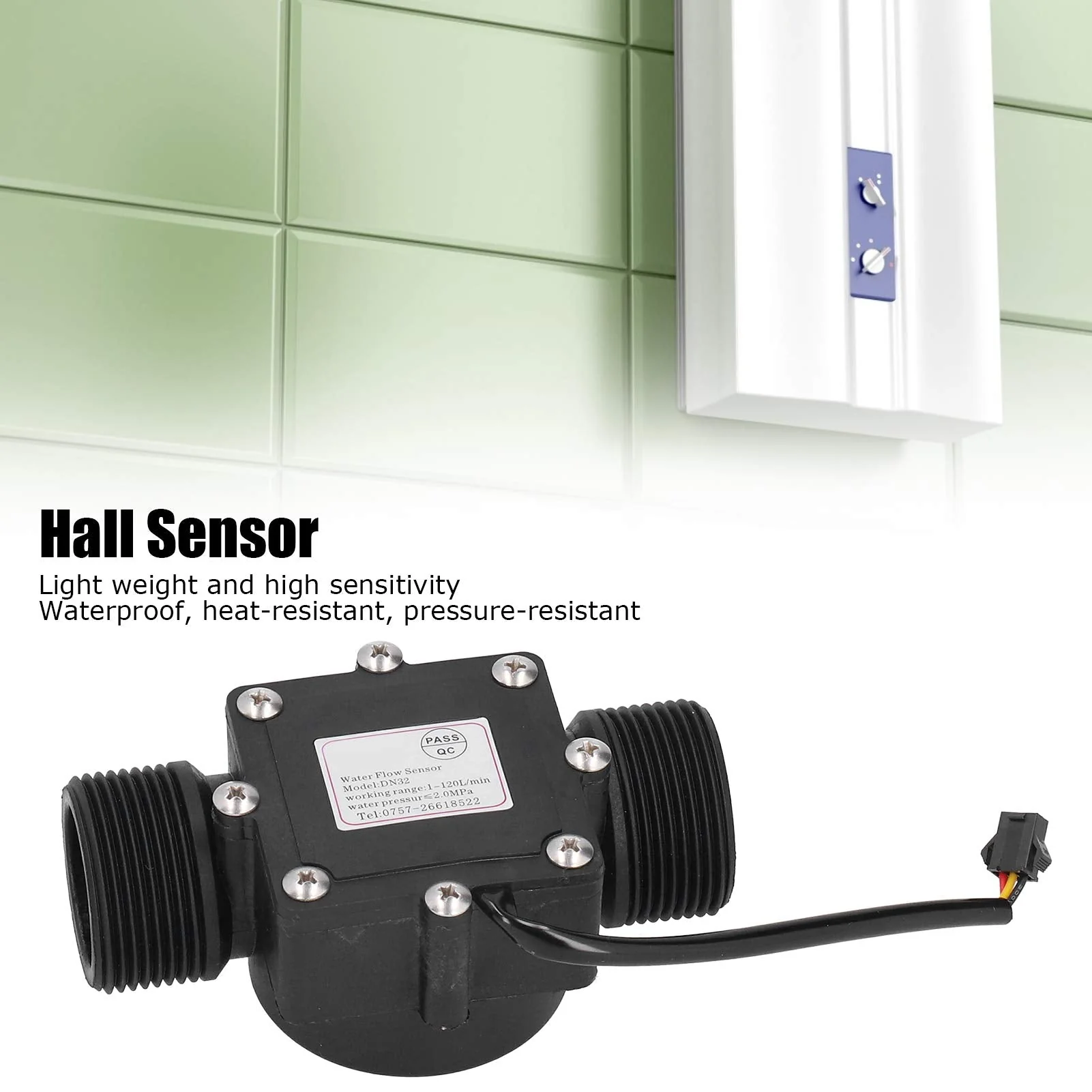 Water Flow Sensor YF-DN32 G1.25 in Service Water Flow Meter, Pipe Water Flow Meter, DC3-24V Hall Sensor - Image 3