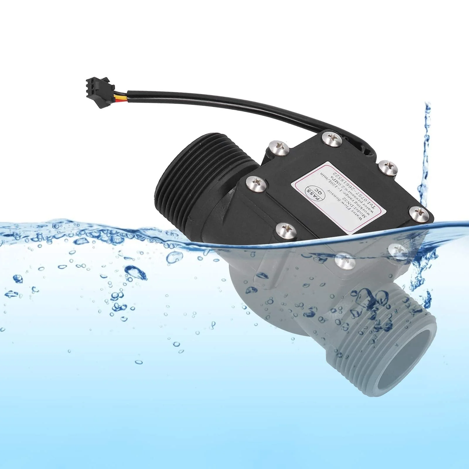 Water Flow Sensor YF-DN32 G1.25 in Service Water Flow Meter, Pipe Water Flow Meter, DC3-24V Hall Sensor - Image 6