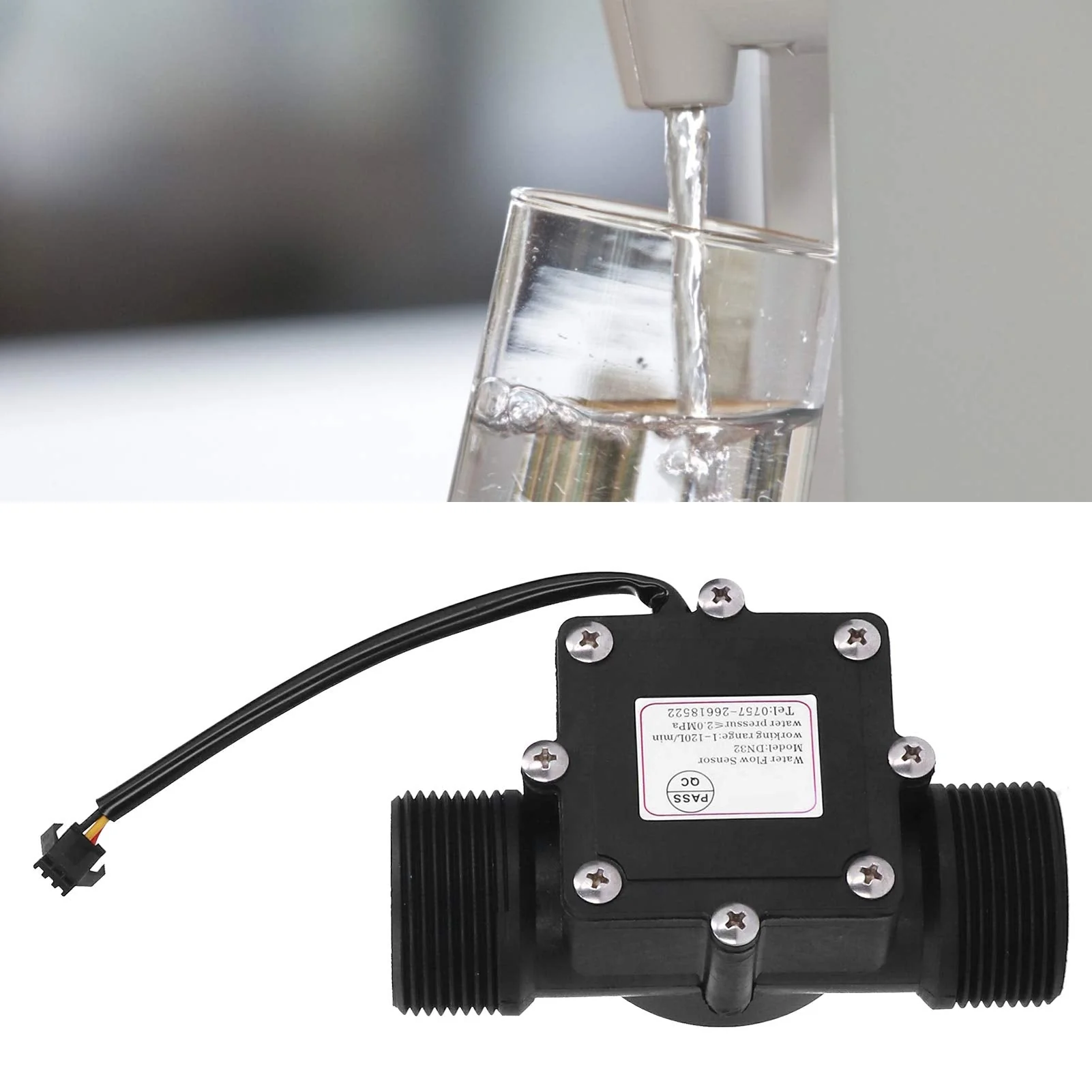 Water Flow Sensor YF-DN32 G1.25 in Service Water Flow Meter, Pipe Water Flow Meter, DC3-24V Hall Sensor - Image 7