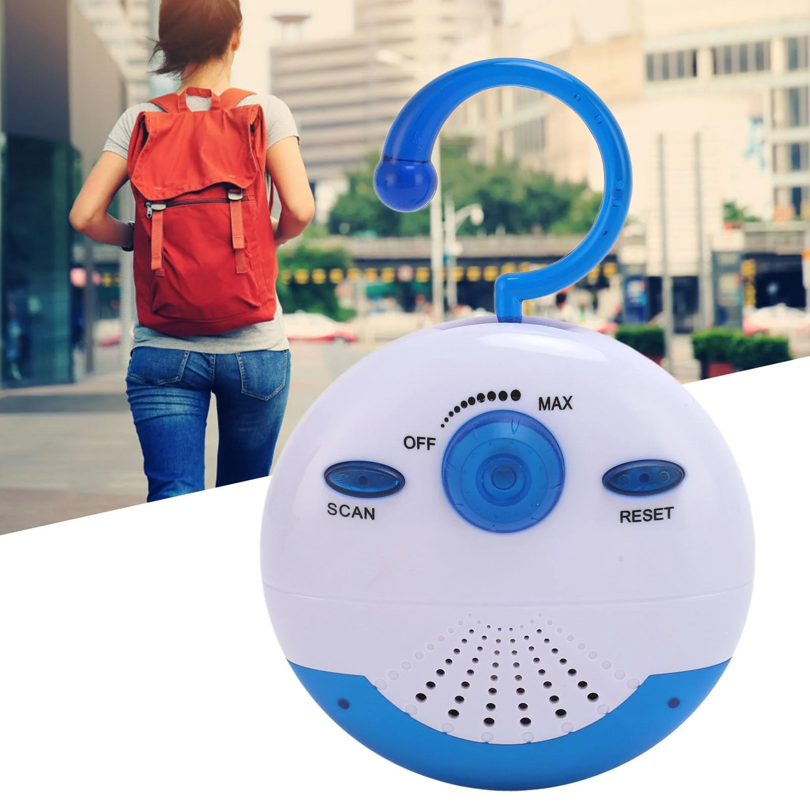 Waterproof Shower Radio, Mini Portable FM Shower Radio, Built in Speaker for Bathroom Kitchen, Kayaking, Boating, Hiking, Shower Speaker FM Radio with HD Sound - Image 3