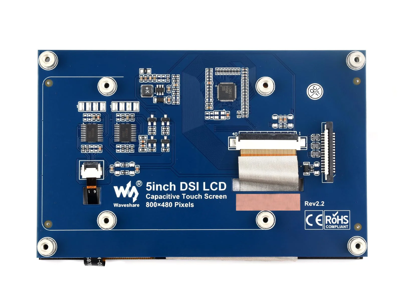 waveshare 5inch Capacitive Touch Display Compatible with Raspberry Pi 5/4B/3B+/3A+/3B/2B/B+/A+/CM3/3+/4 800×480 Resolution DSI Interface - Image 8