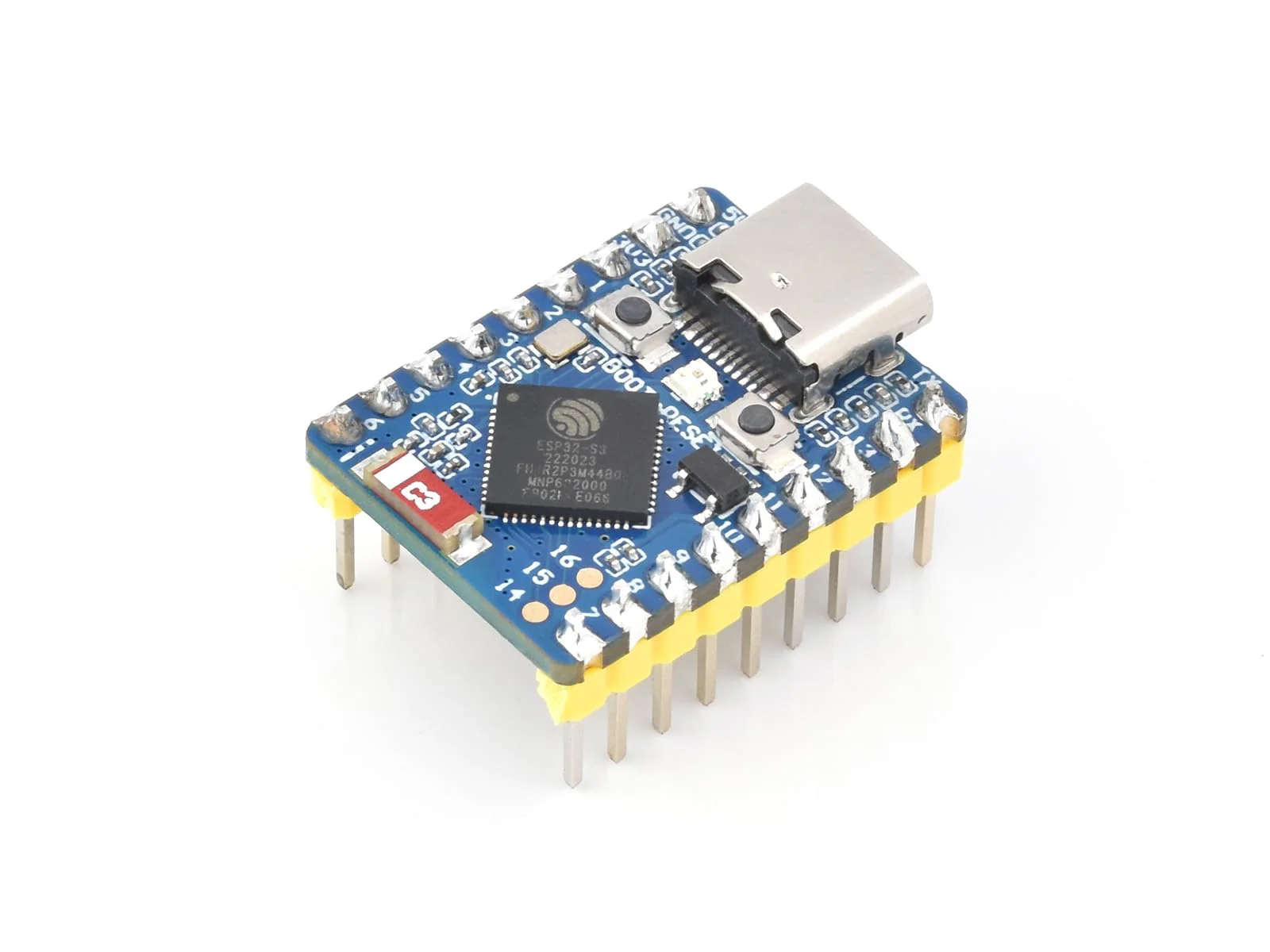 Waveshare ESP32-C3 Mini Development Board, Based On ESP32-C3FN4 Single-Core Processor, 160MHz Running Frequency, 2.4GHz Wi-Fi & Bluetooth 5 with Pre-soldered Header
