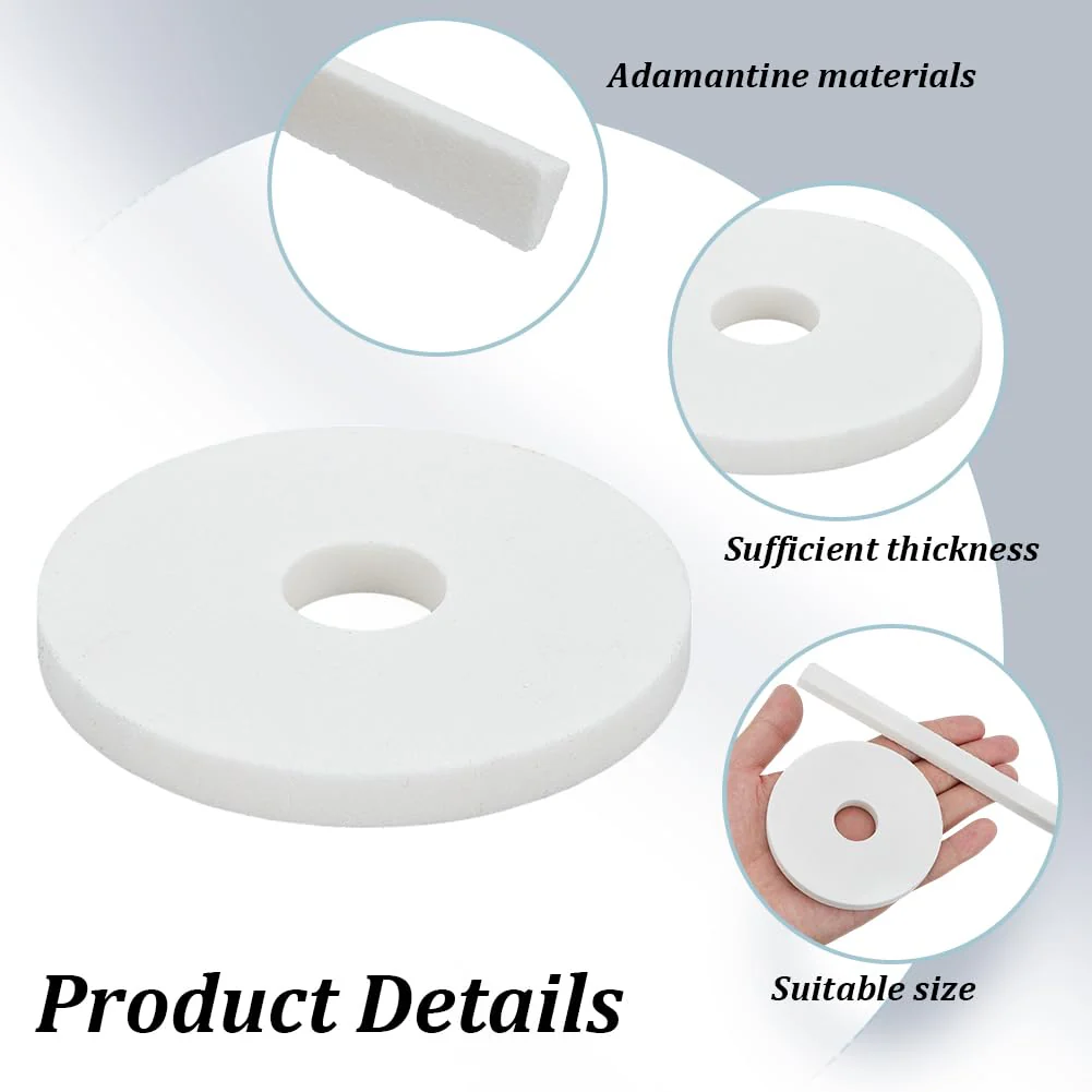 WEBEEDY 2 Pcs Pottery Stilt Stone Abrasive Stone for Smoothing and Shaping Ceramic Surfaces,7.1" Strip & 3.1" Round Clay Modeling Pottery Tools Pottery Kiln Tools for Clay Polishing Craft Supplies - Image 3