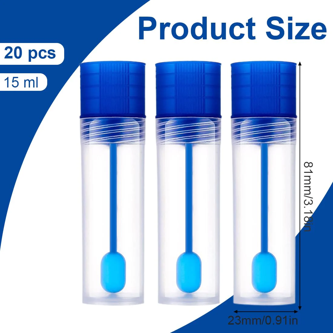 WeddHuis Pack of 20 Chair Sample Tubes for Dog and Cat Sample Tube with Spoon 15 ml Sample Container for Pets - Image 2