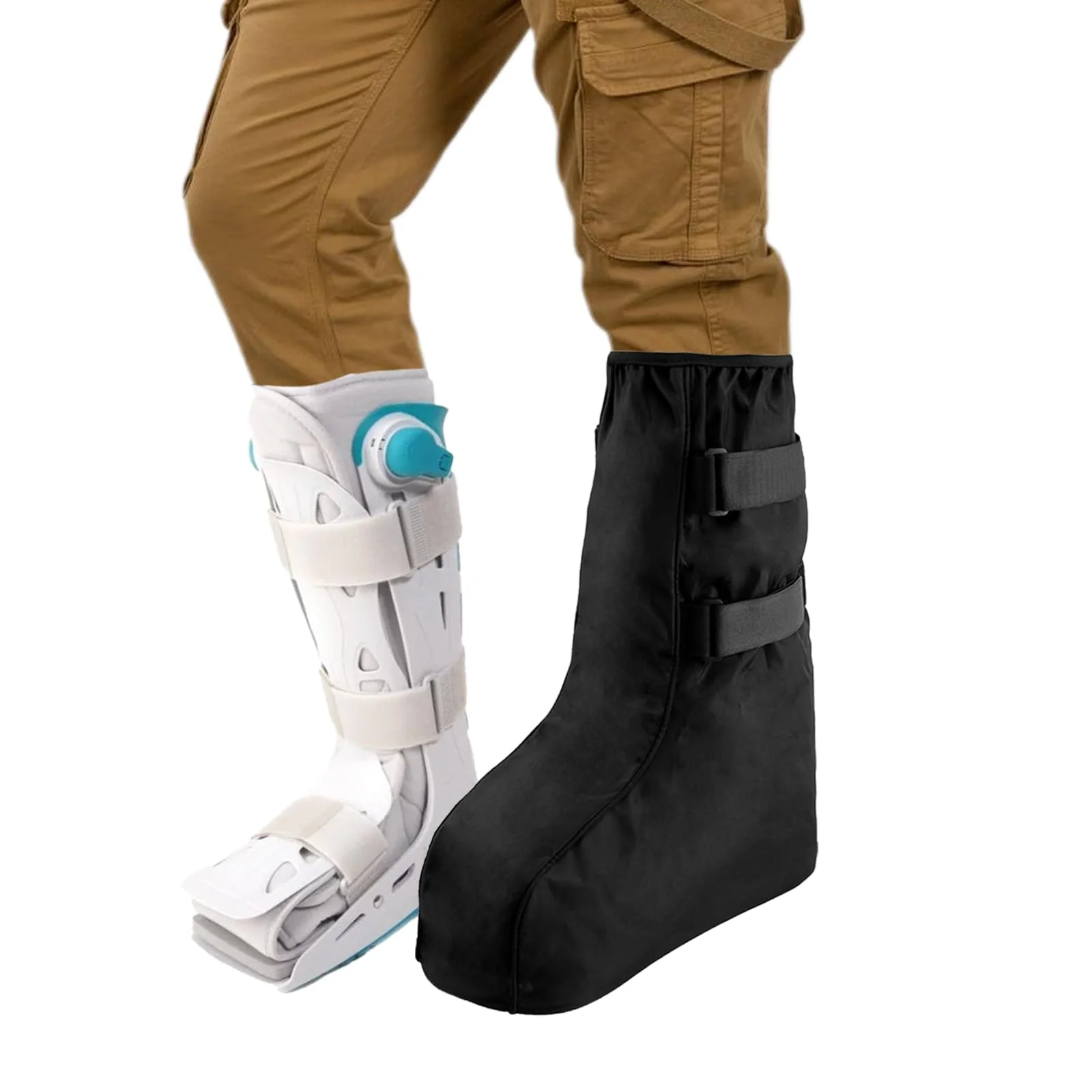 WEESTAAMO Medical Boot Cover Shoe Covers Waterproof Air Cam Walker Fracture Boots Medical Orthopaedic Boots for Foot and Sprained Ankle (M) M