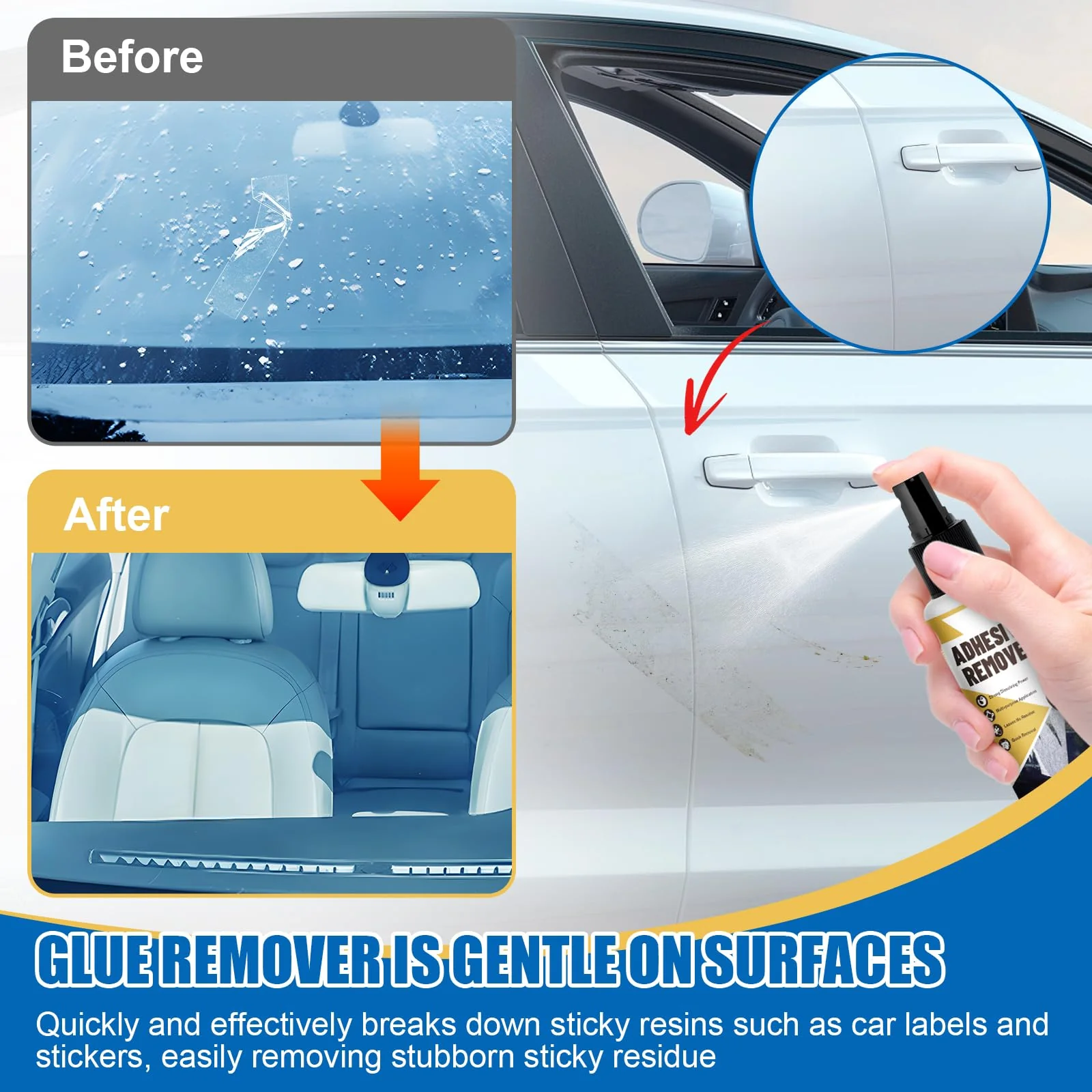 WEILAOK Adhesive Remover, Super Glue Remover, Label Remover, Quick Dissolve, Glue Remover Quickly Removes Stubborn Labels, Adhesive Residue -120 ml + Adhesive Removal Wipes x 36 - Image 4