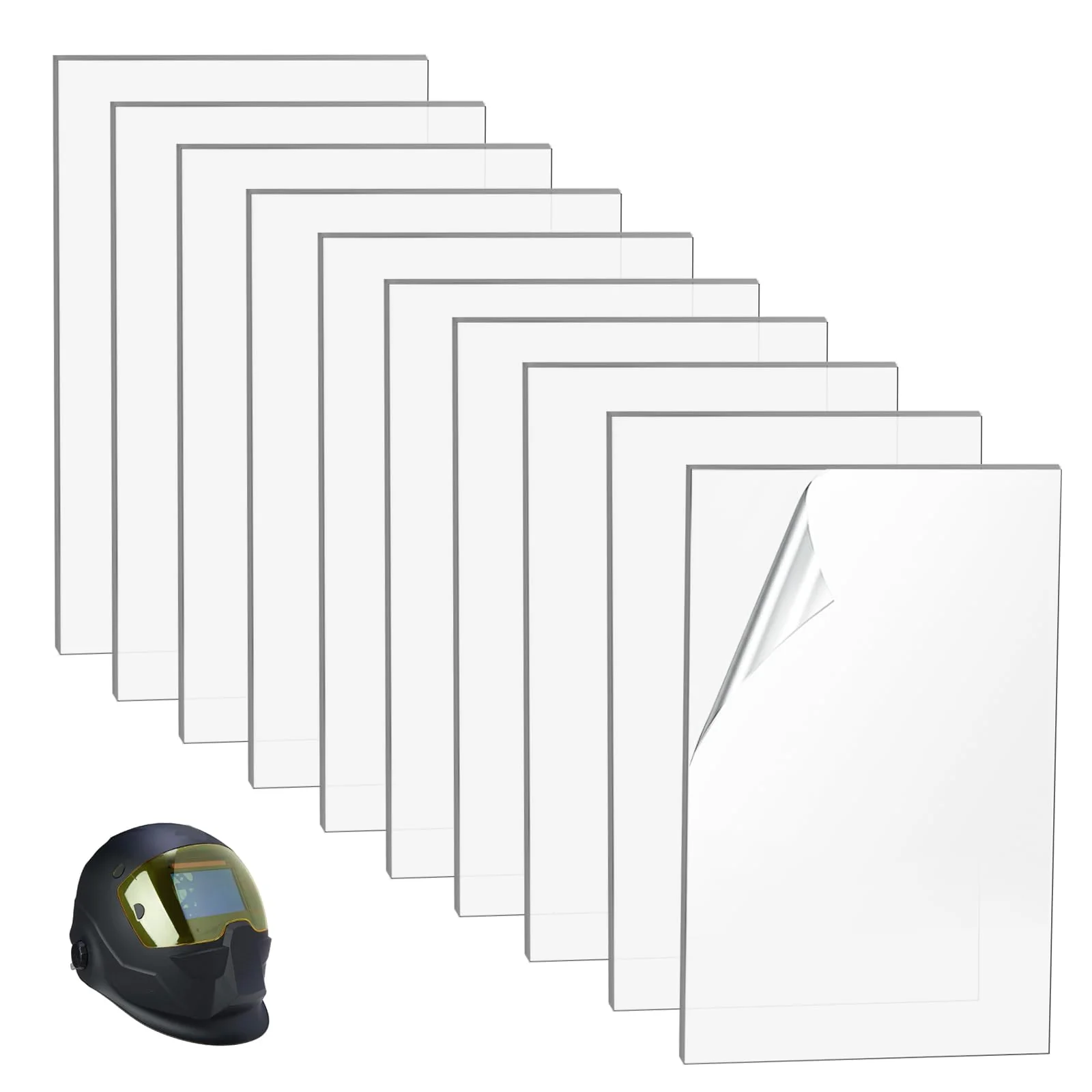 Welding Helmet Lens for ESAB Sentinel A50 Welding Helmet Hood Cover Clear Inside Lenses Replacement 0700000808, 10 Pack